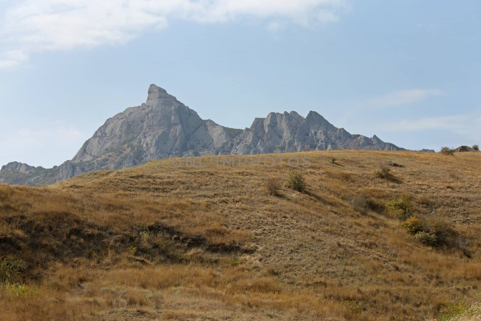 view on Crimean mountains at fall