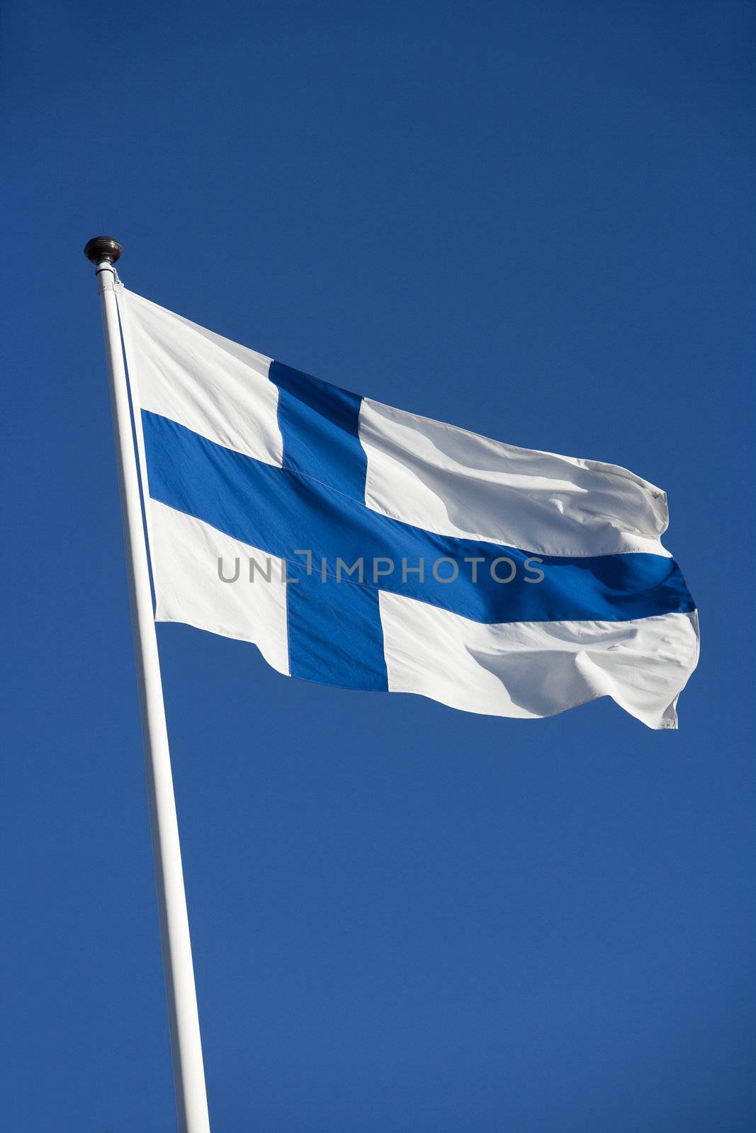 Finissh Flag towards Blue sky