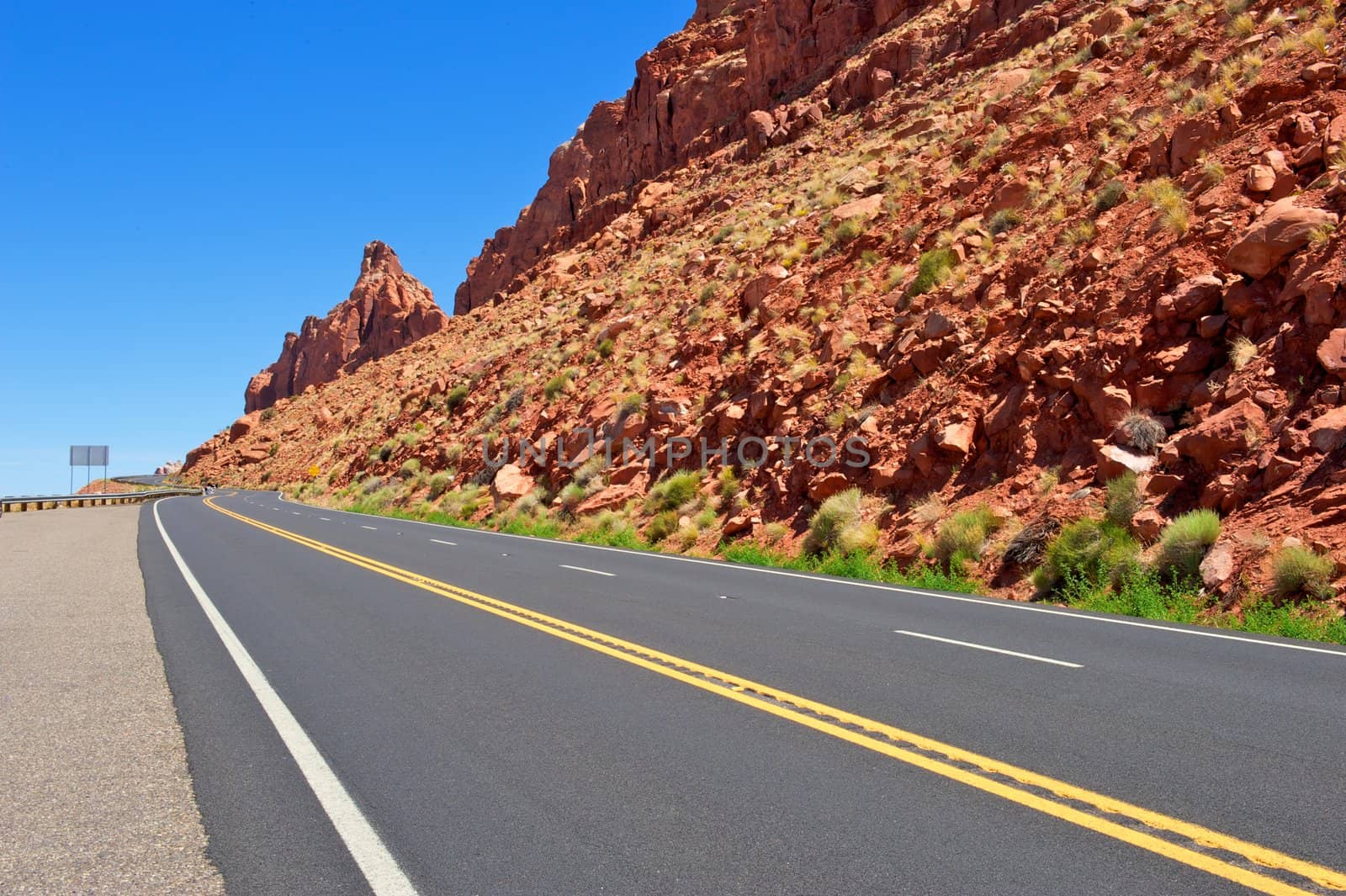 A mountain pass through the rugged terrain of Arizona