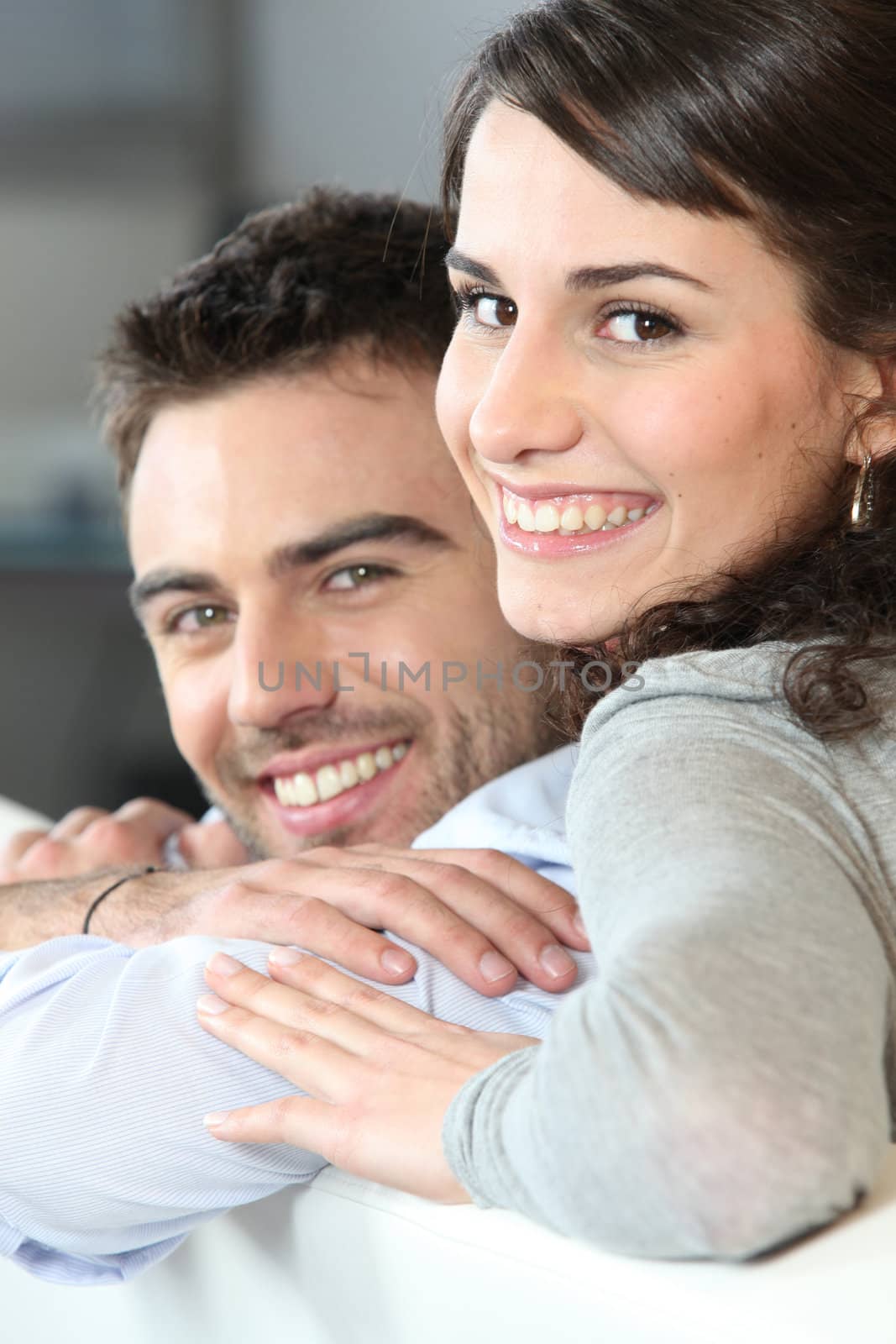 Young couple cheerful