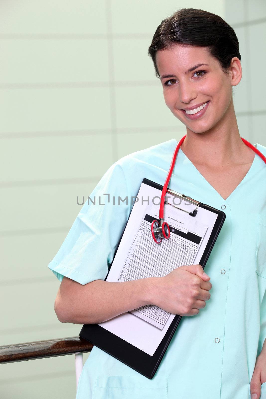 Attractive nurse in hospital