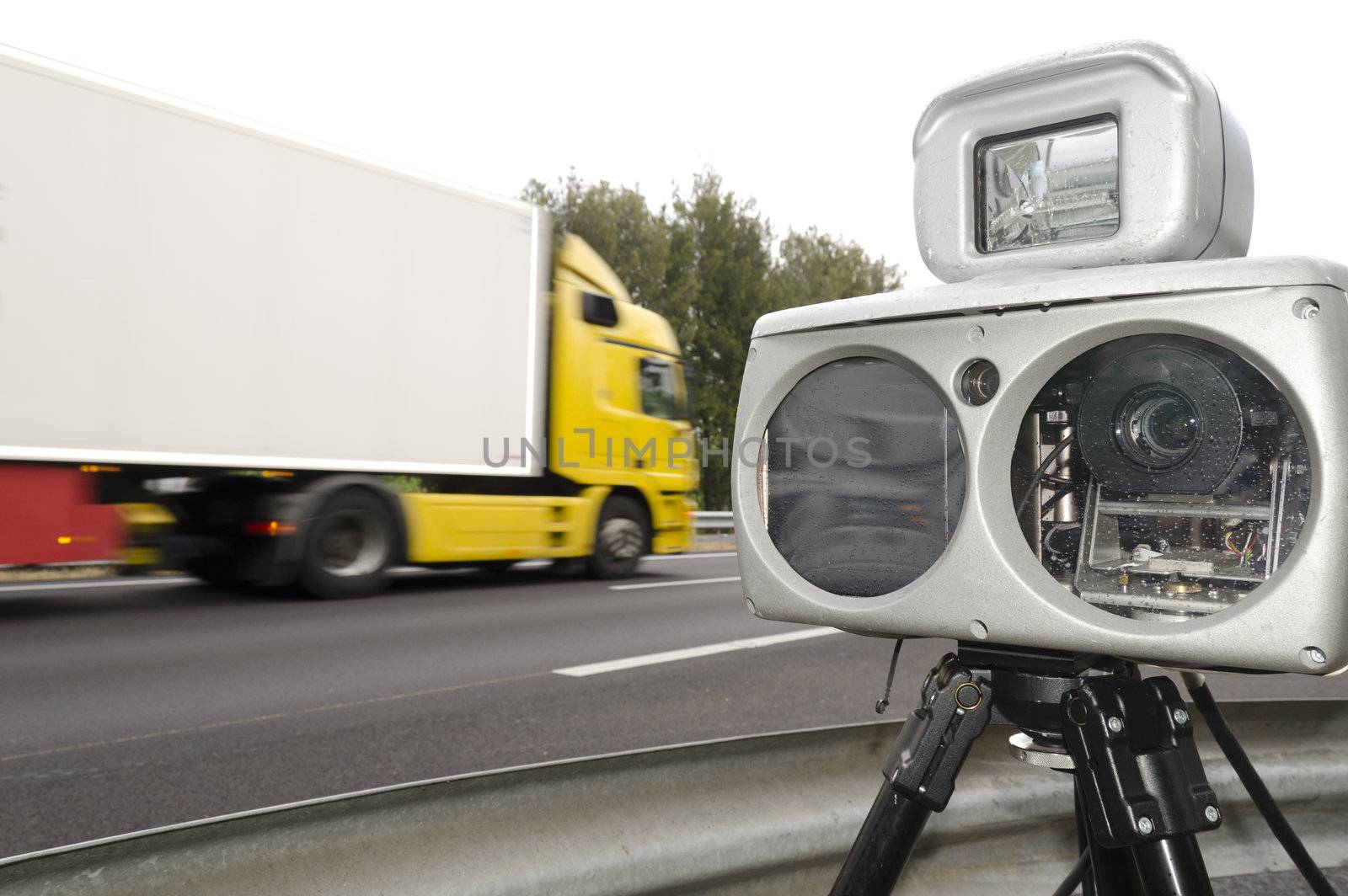speed camera and truck