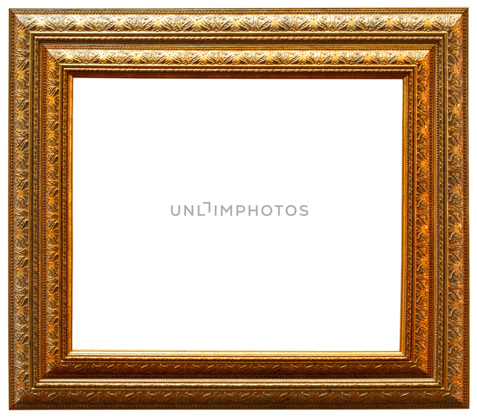 Yellow metal frame on a white background.