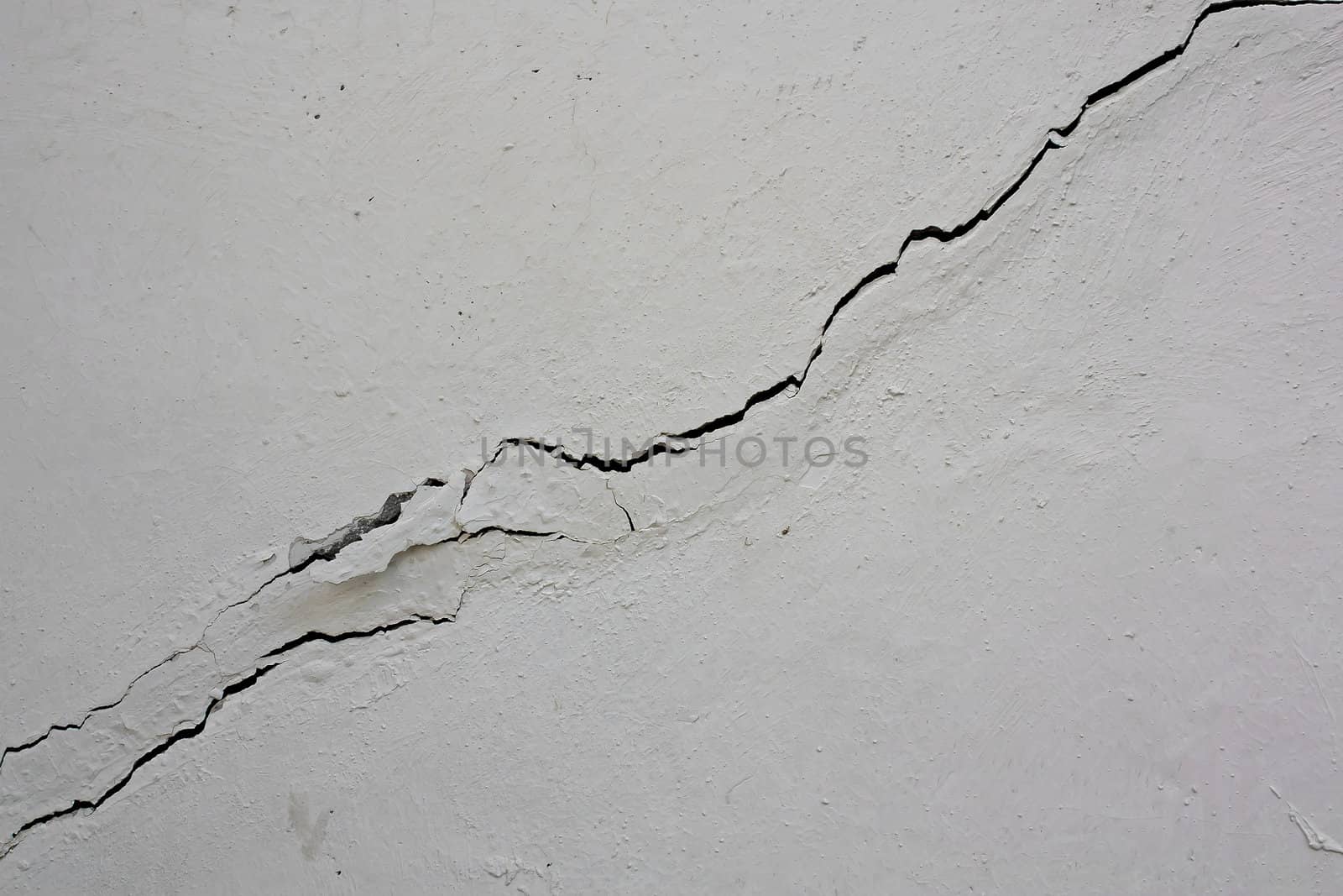 Cement walls cracked walls of the house.