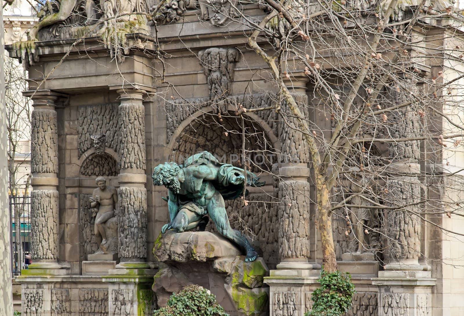 Medici fountain, the grotto of luxembourg  Paris France