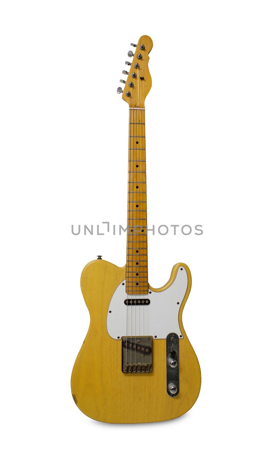 Electric guitar isolated on white background