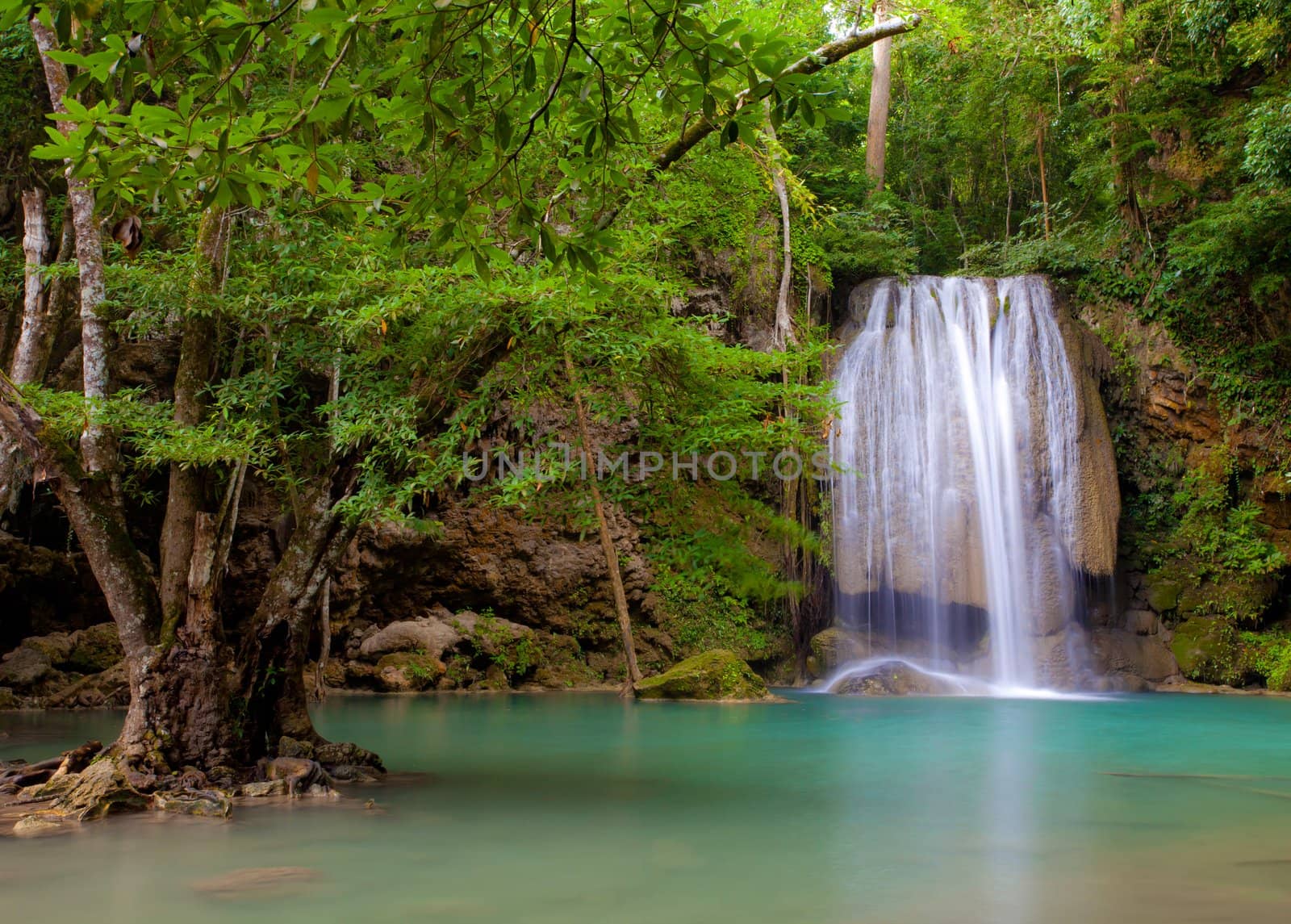 Deep forest Waterfall in Thailand