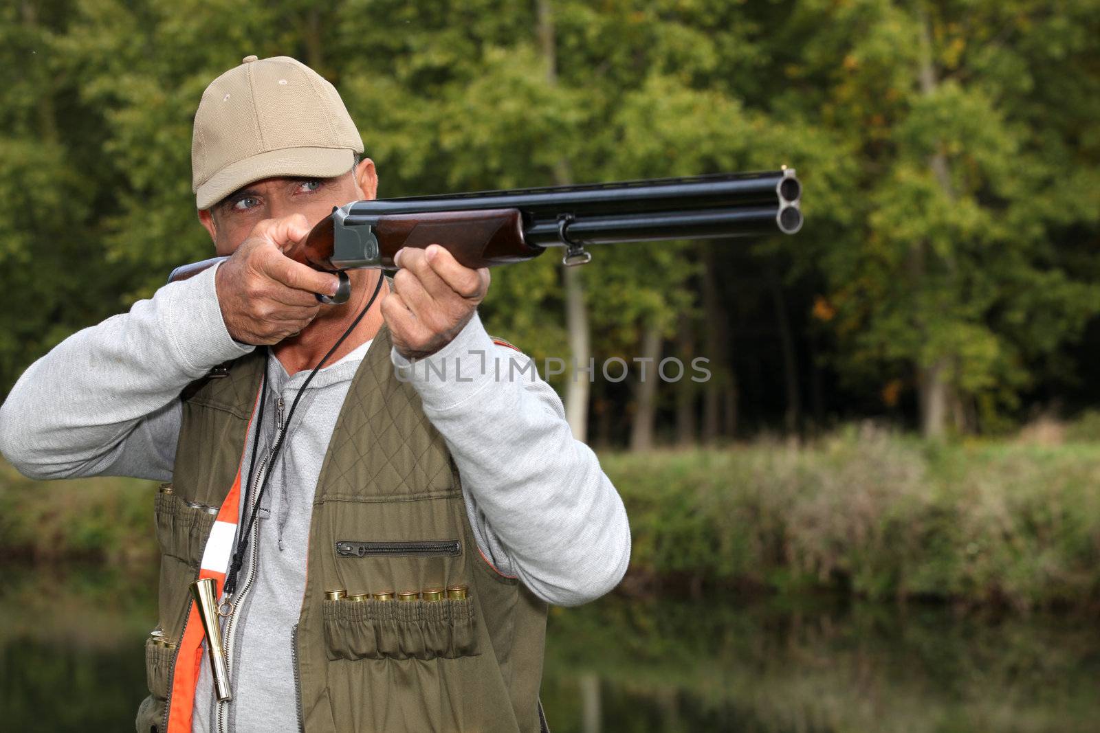 Man out hunting by phovoir