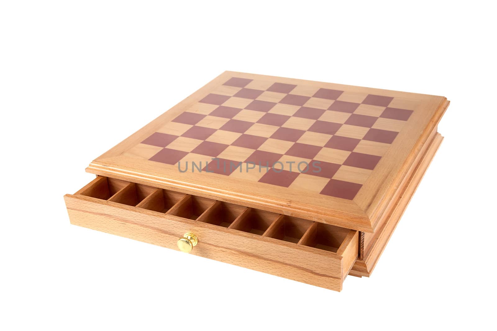 Decorative chessboard isolated on a white background