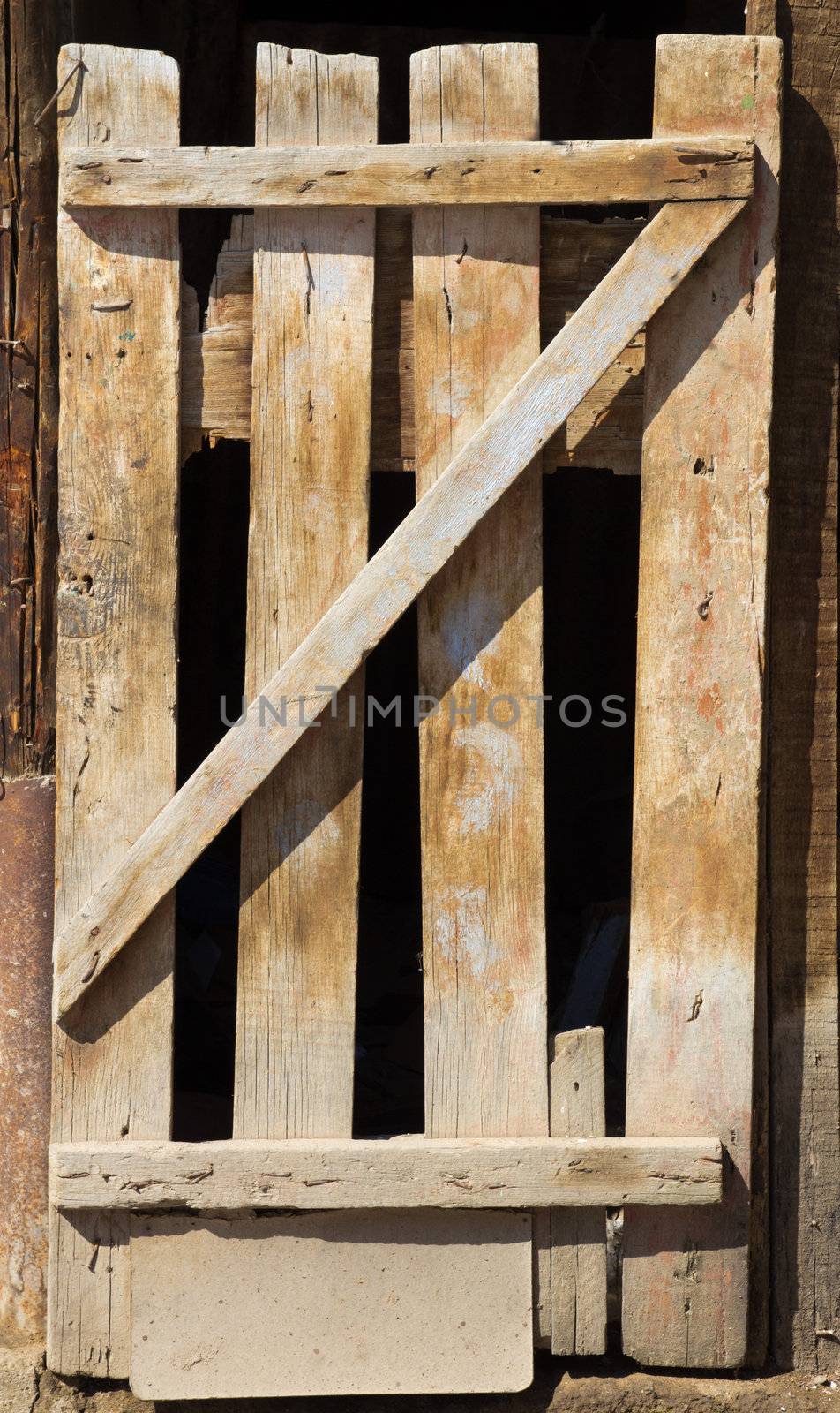 an old wooden door