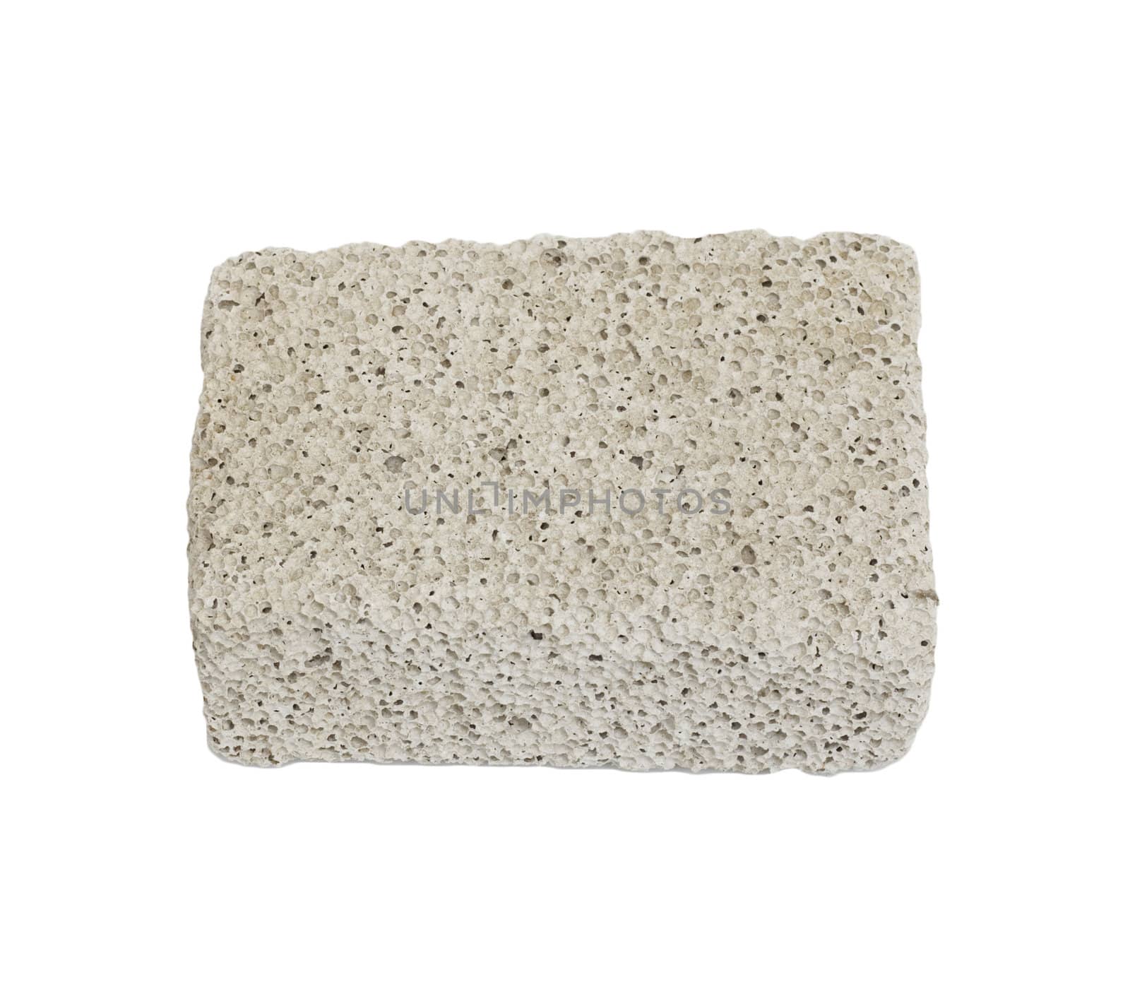 Pumice Stone Detail Isolated on White Background 