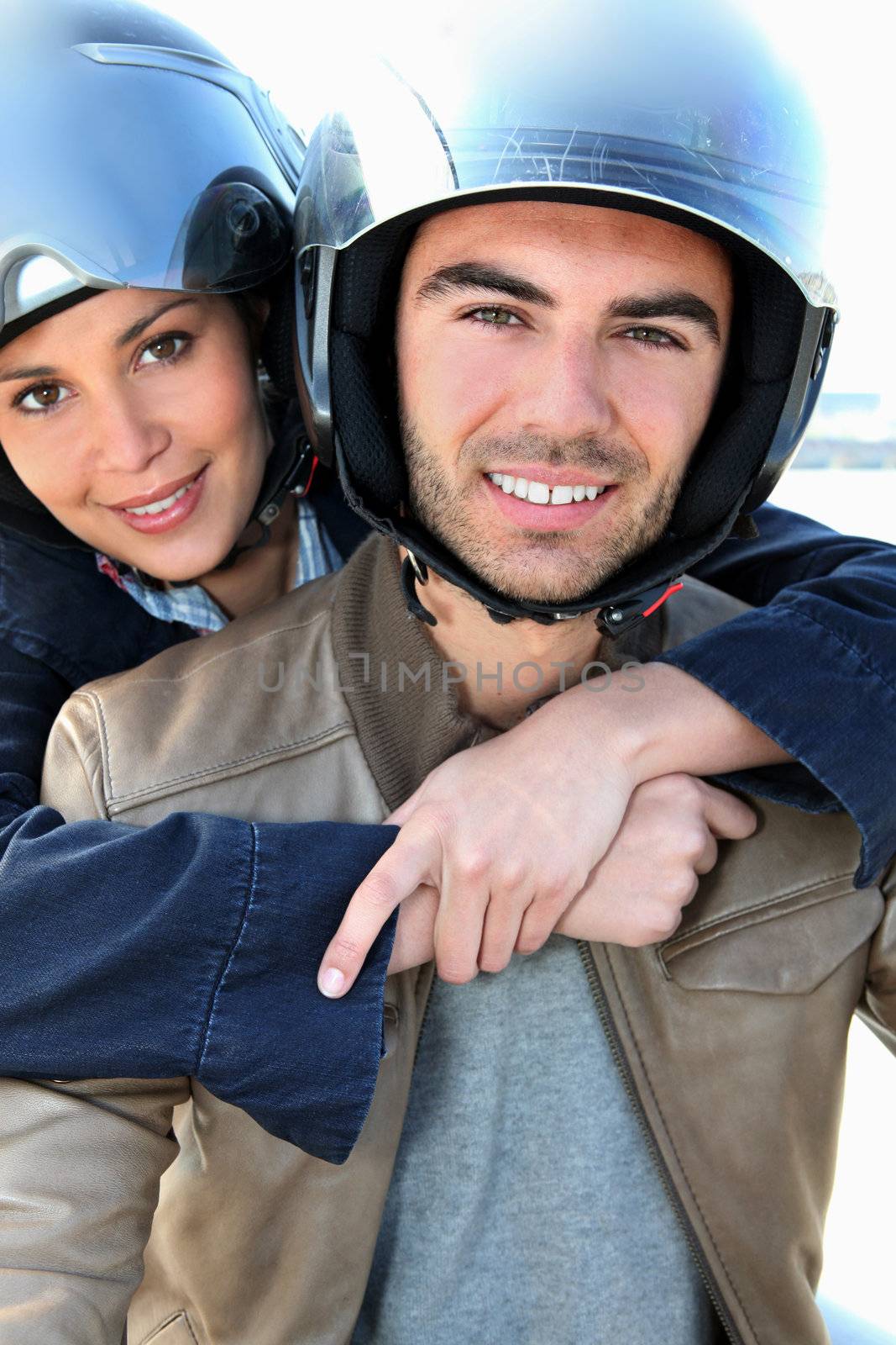 Couple on a scooter