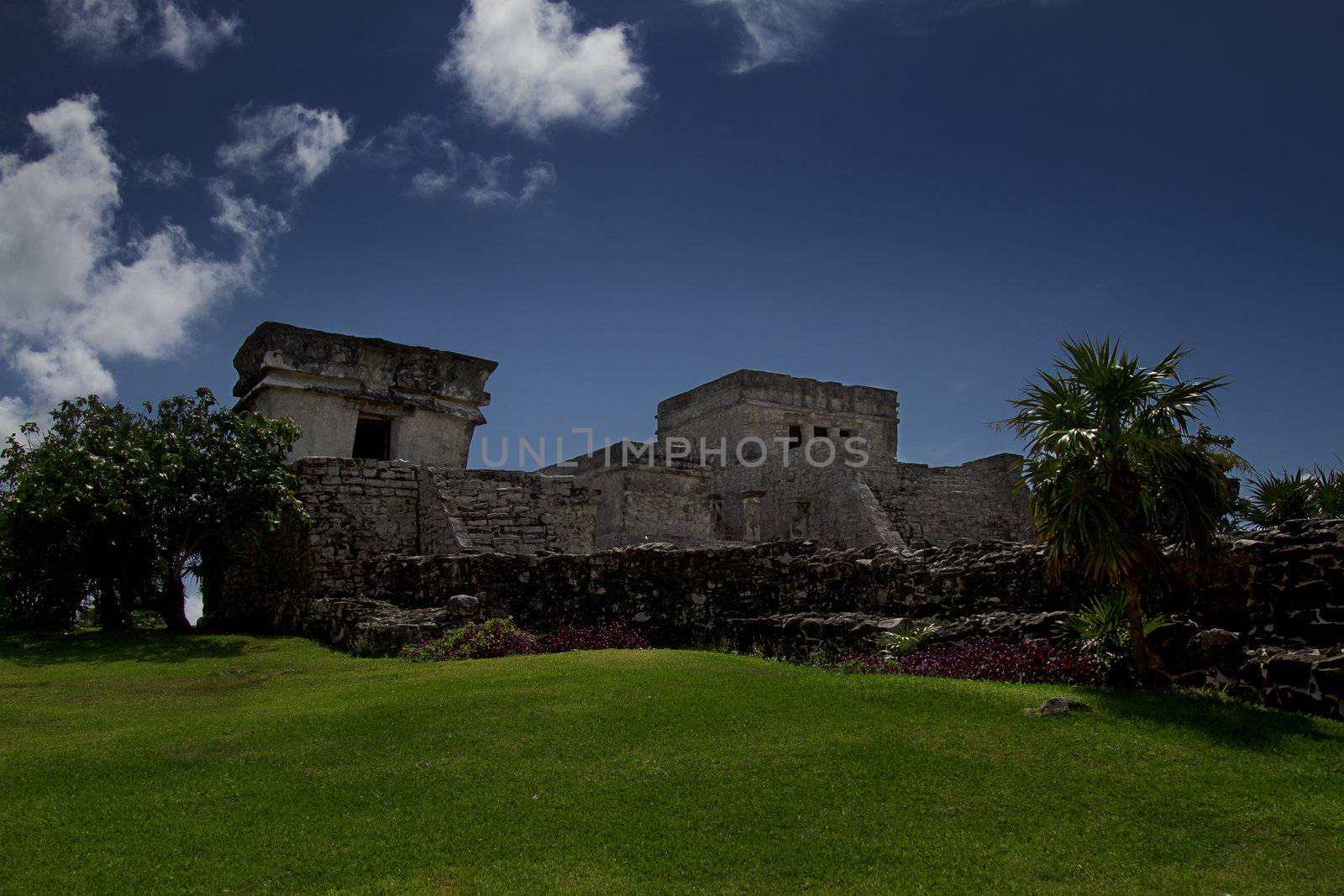 Mayan temple in the city of tulum