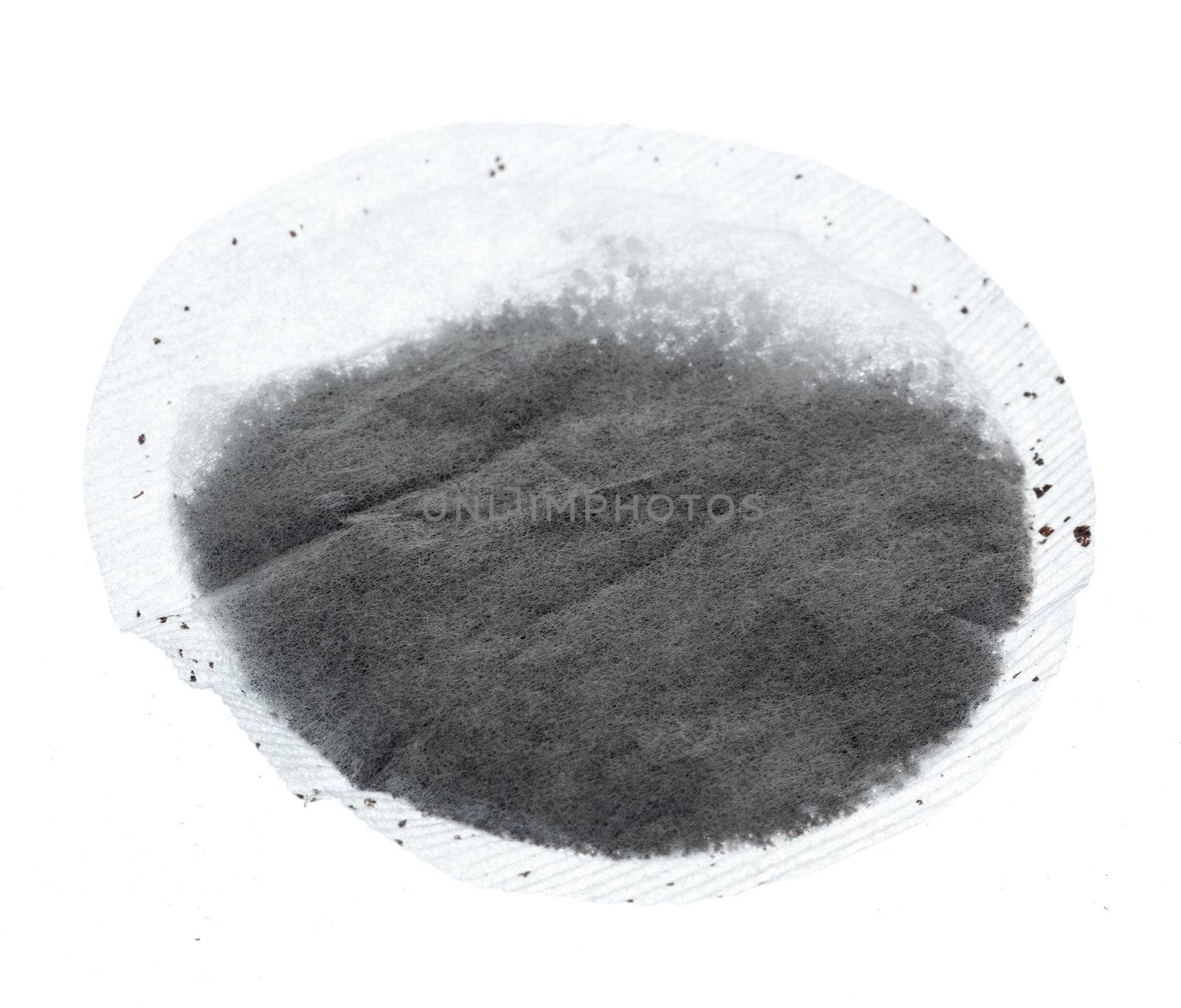 Round preforated tea bags full of english tea