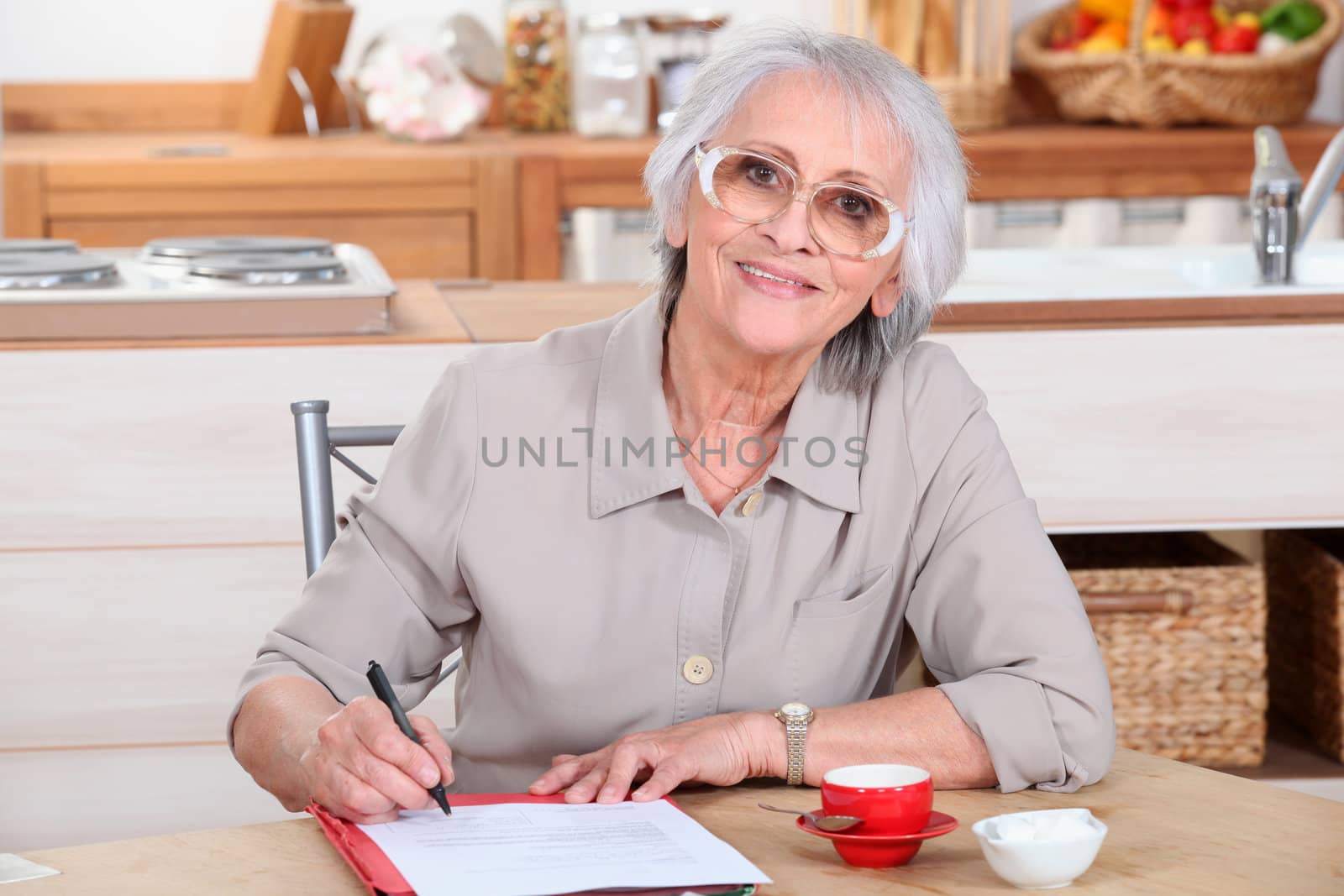 grandmother writing