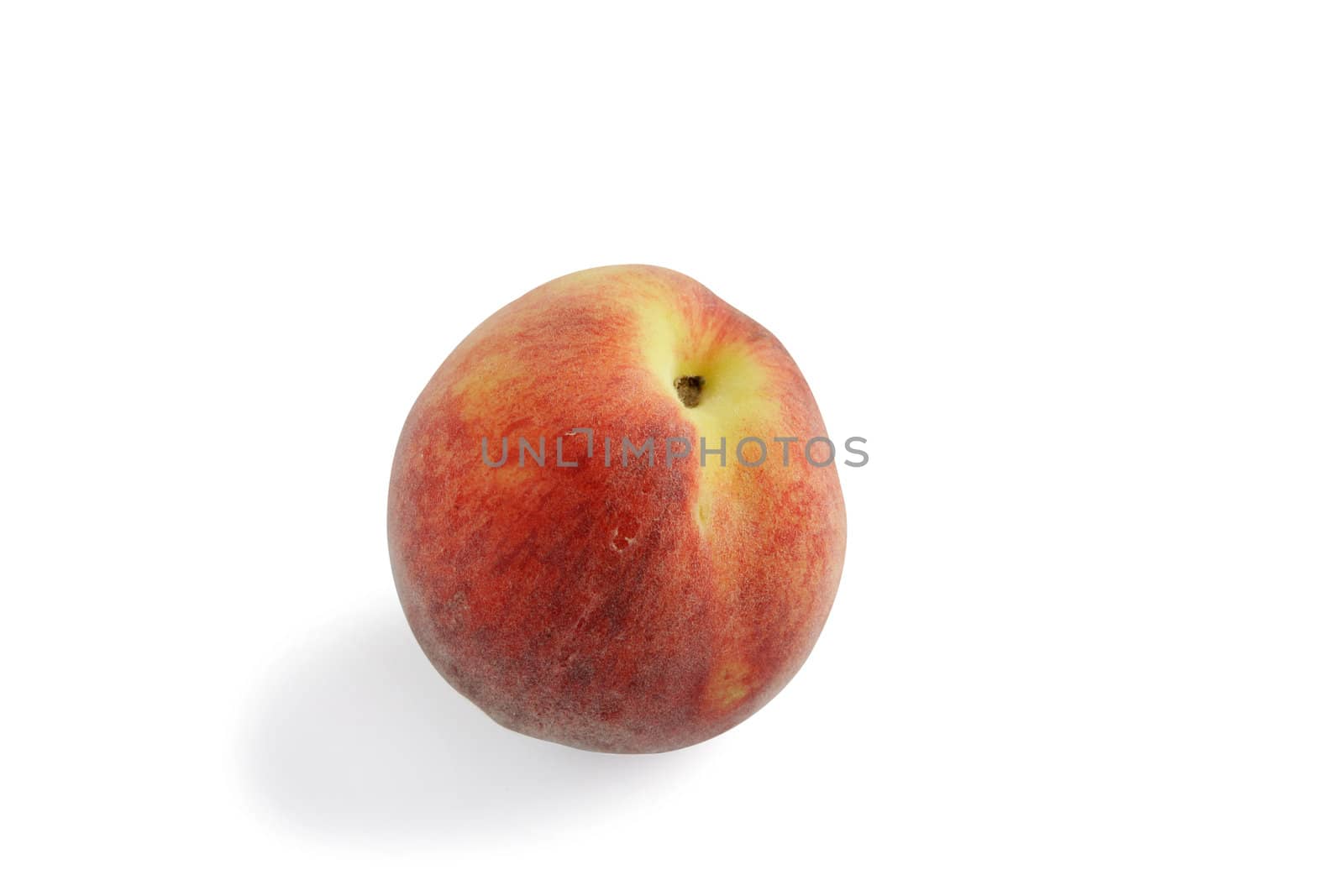 Red apple on white background by phovoir