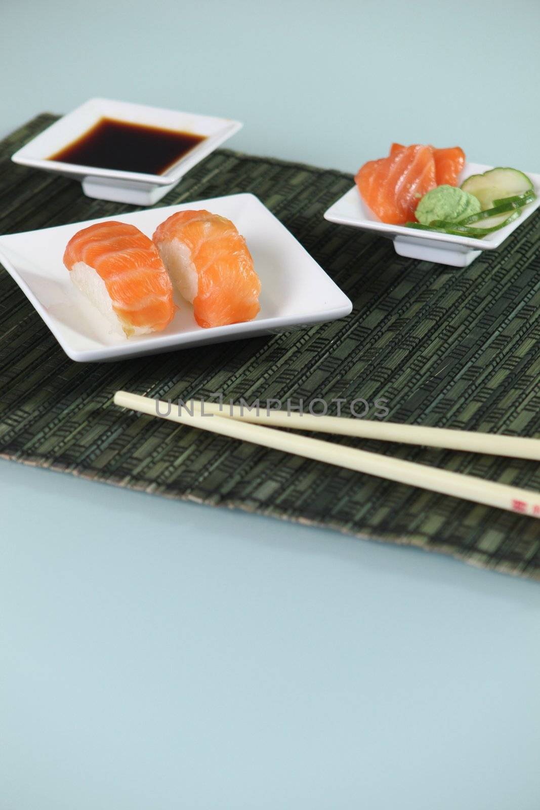 Stylish sushi presentation by phovoir