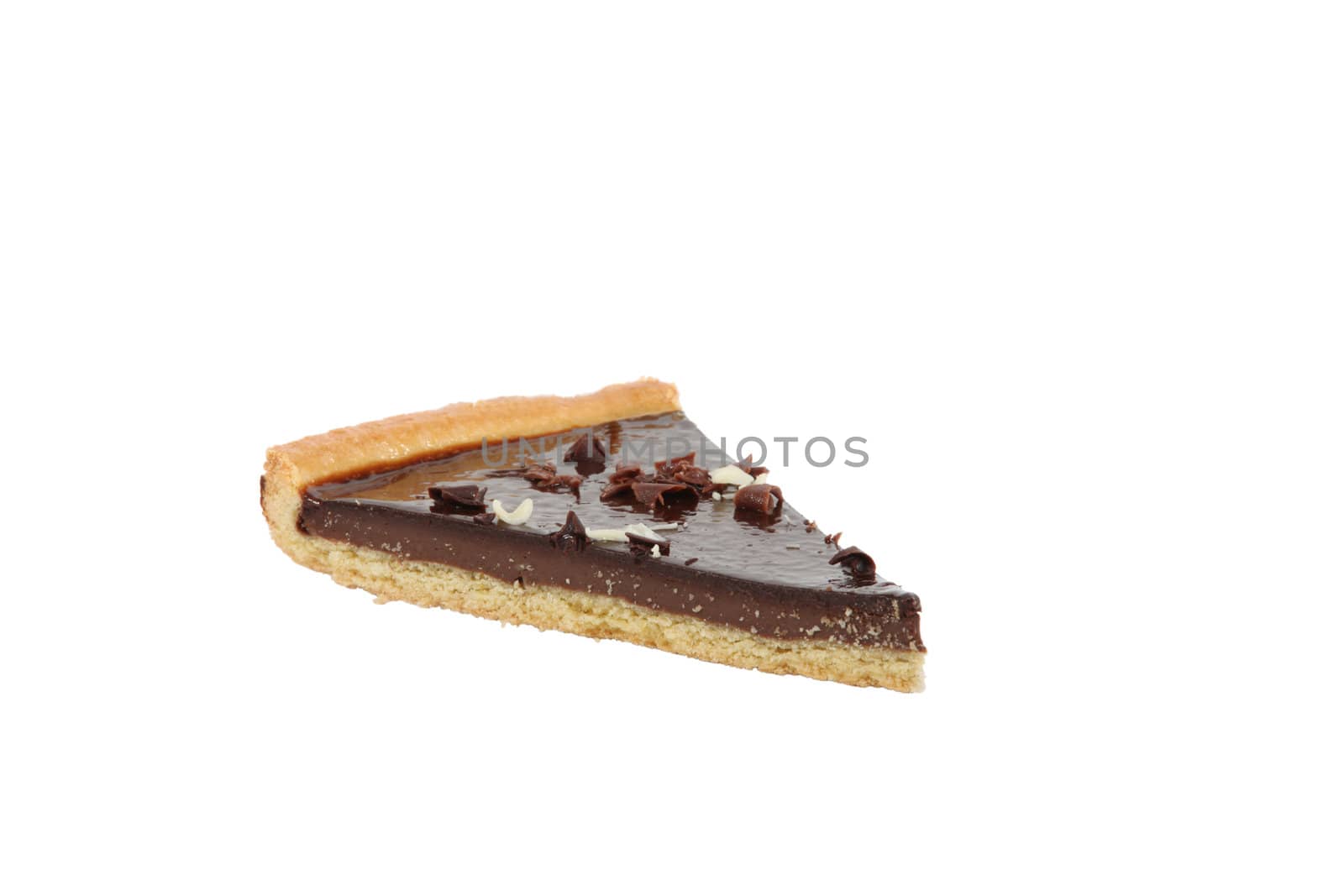 Slice of chocolate tart