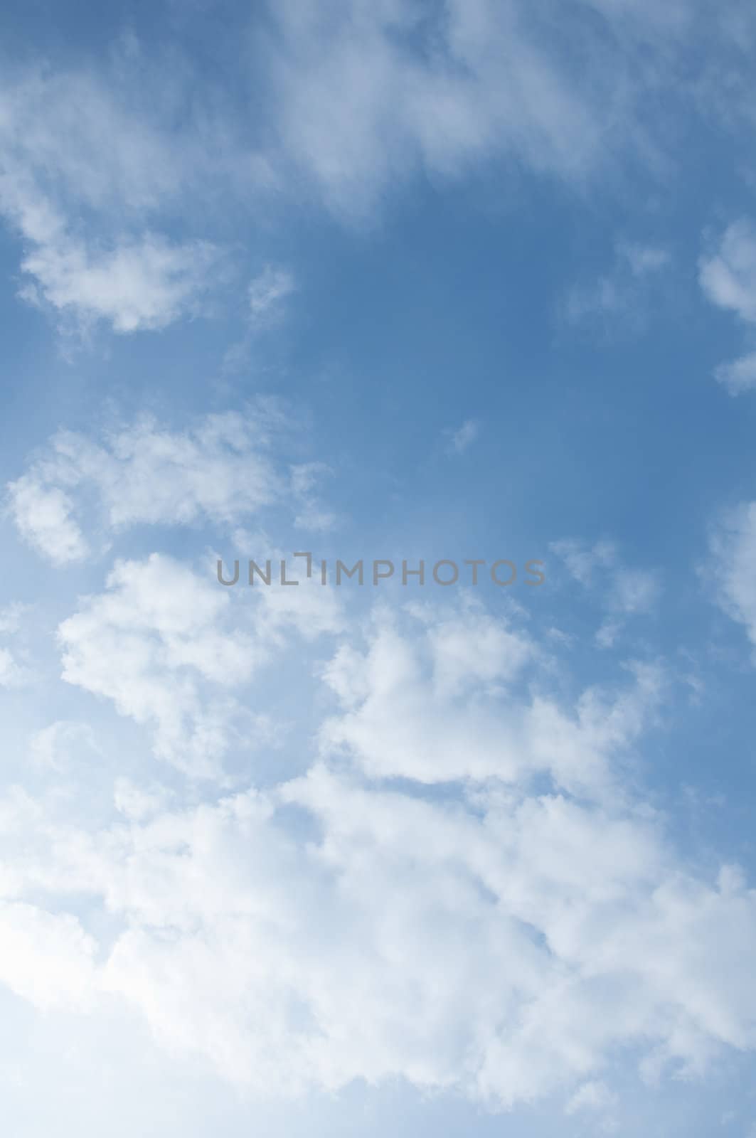 A beautiful spring sky with white clouds