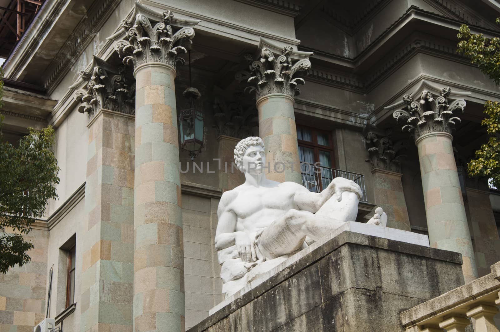 The monument of architecture of the Stalin era. Sanatorium Metalurg. Sochi