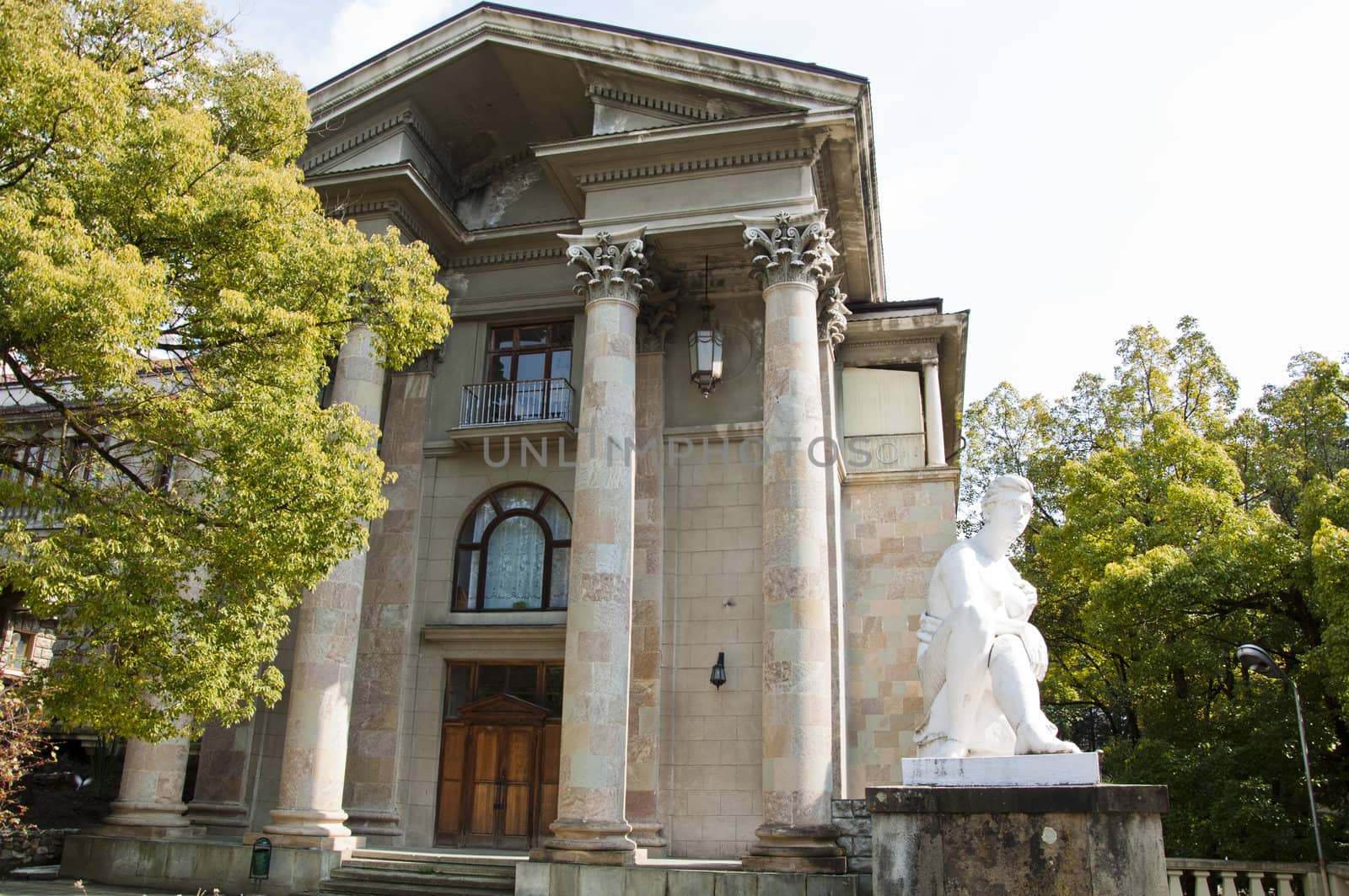 The monument of architecture of the Stalin era. Sanatorium Metalurg. Sochi
