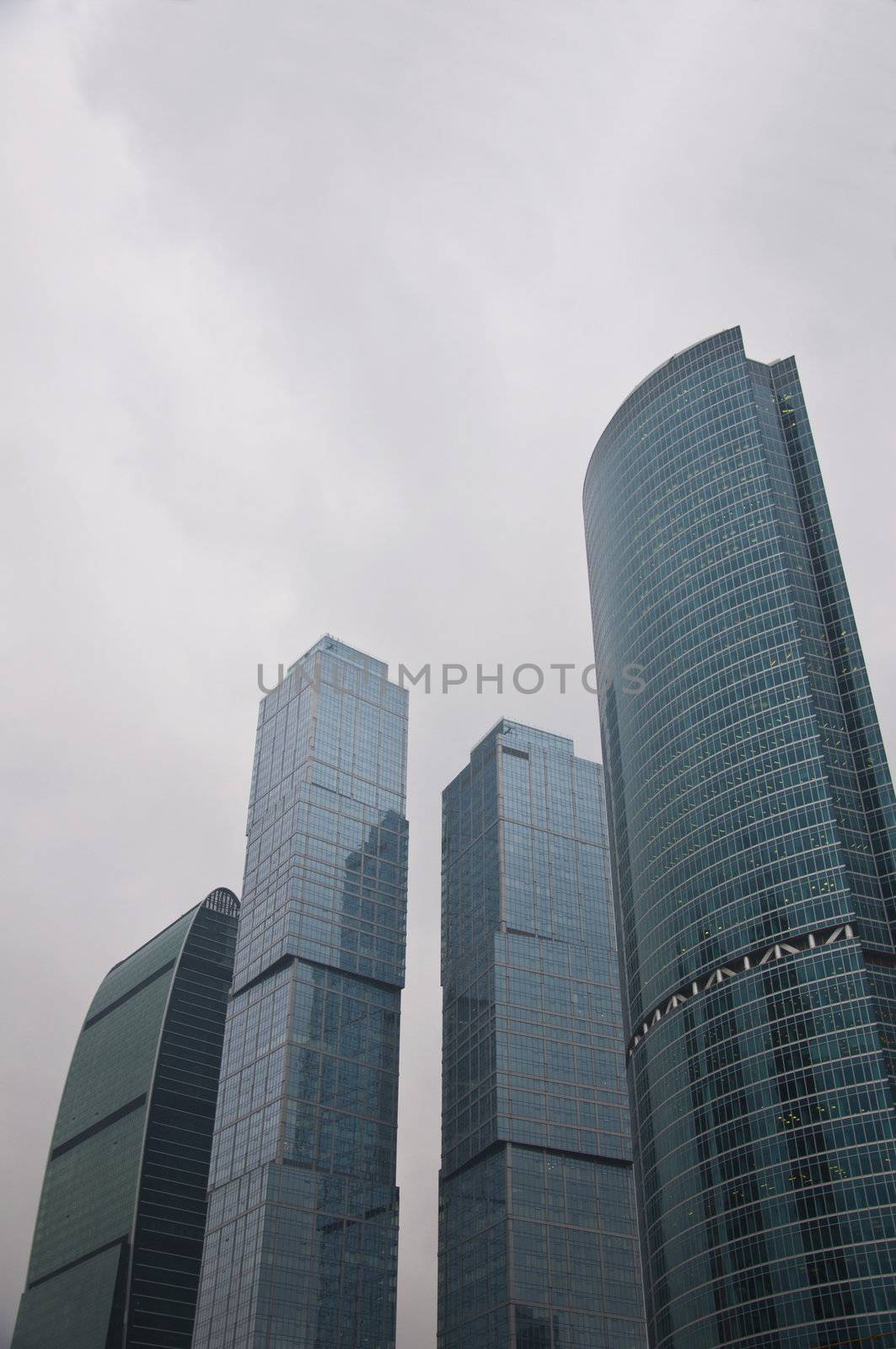 Modern Moscow International Business Center in the capital of Russia