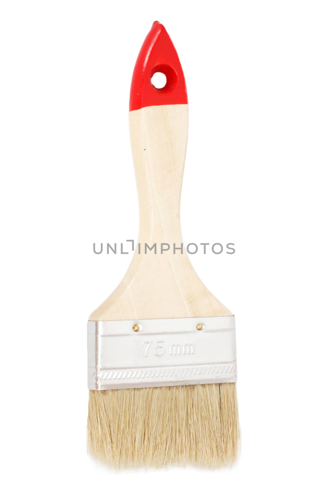 wooden paintbrush isolated on white background  by schankz