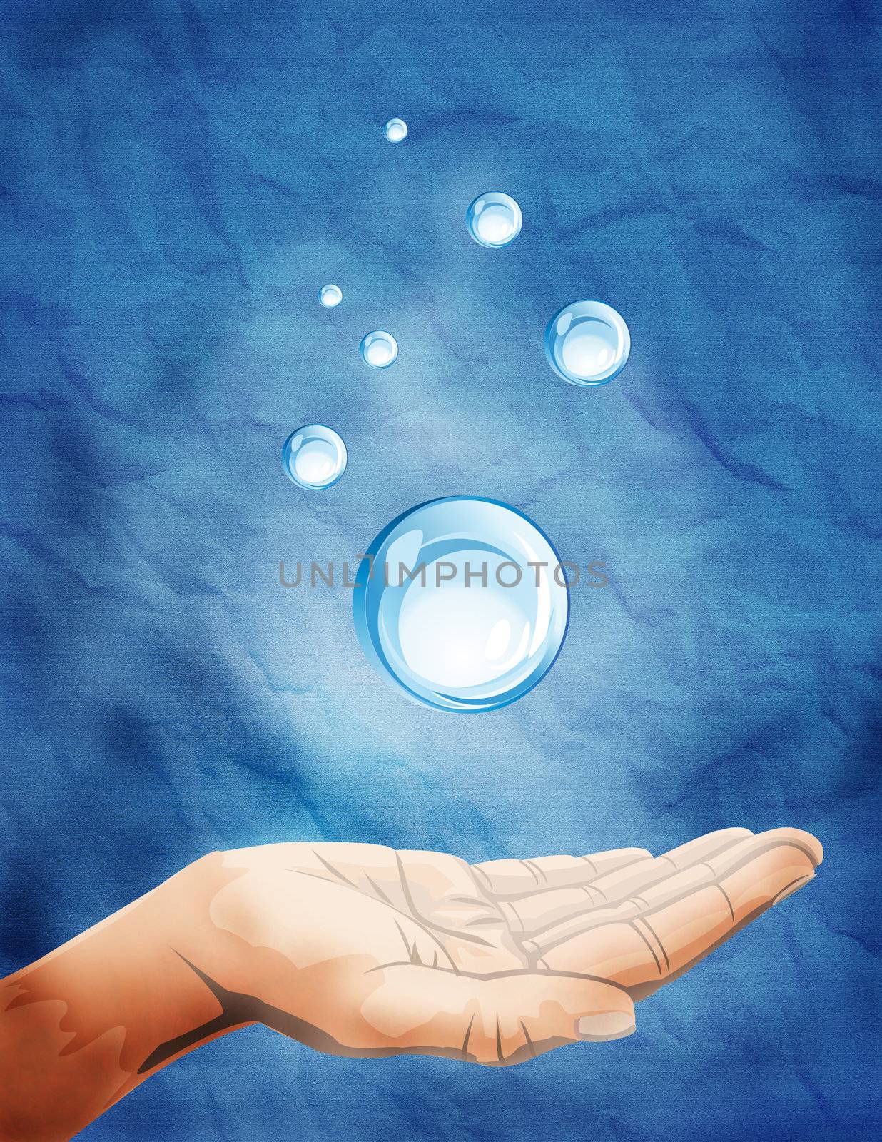 to illustrate hand with spirtiual power.