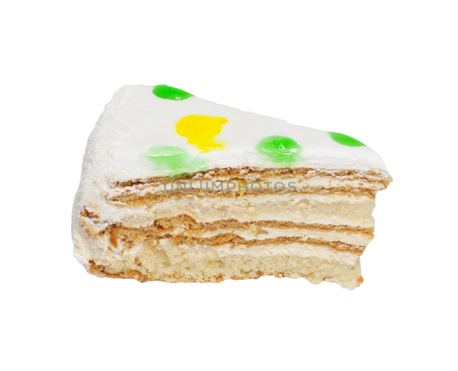 cake on a white background