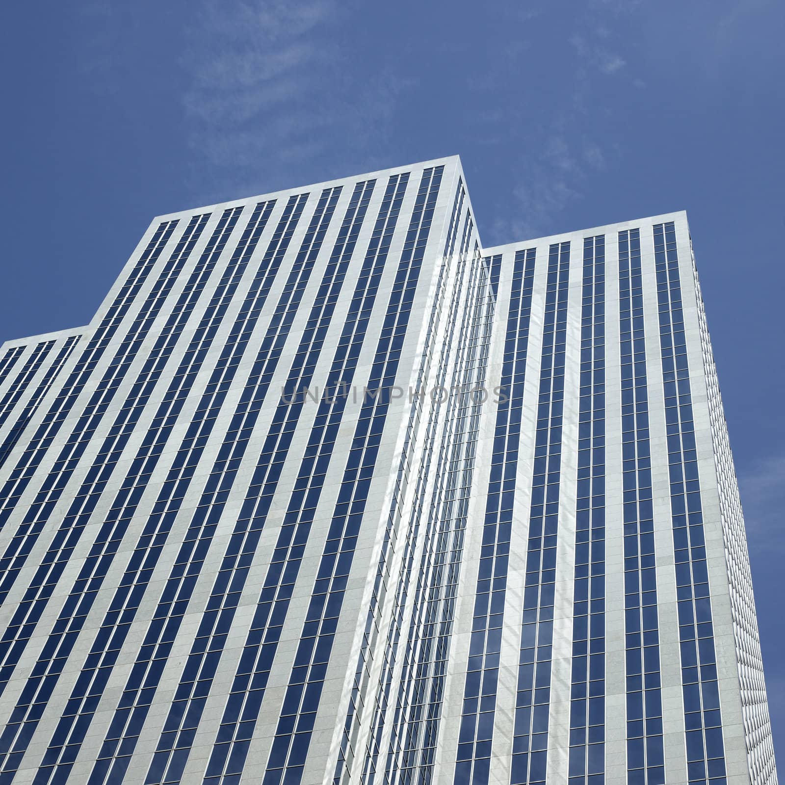 Modern business building with glass windows
