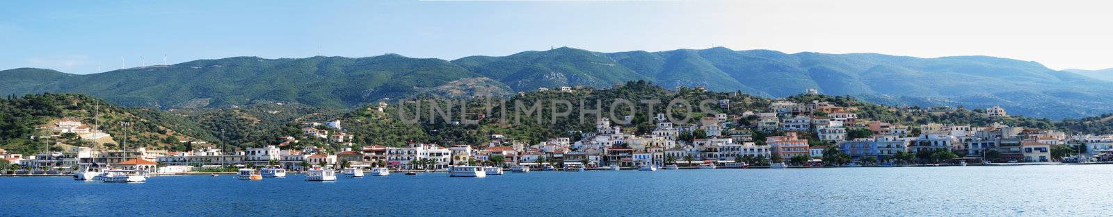 Panorama view on Galatas, Greece by Arrxxx