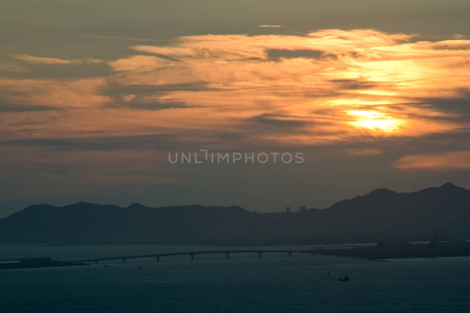 Sunset over Awaji Island by Arrxxx
