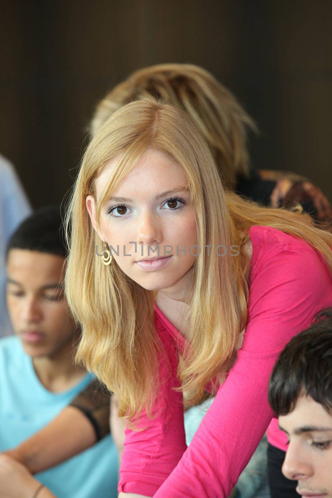 Young woman in the classroom