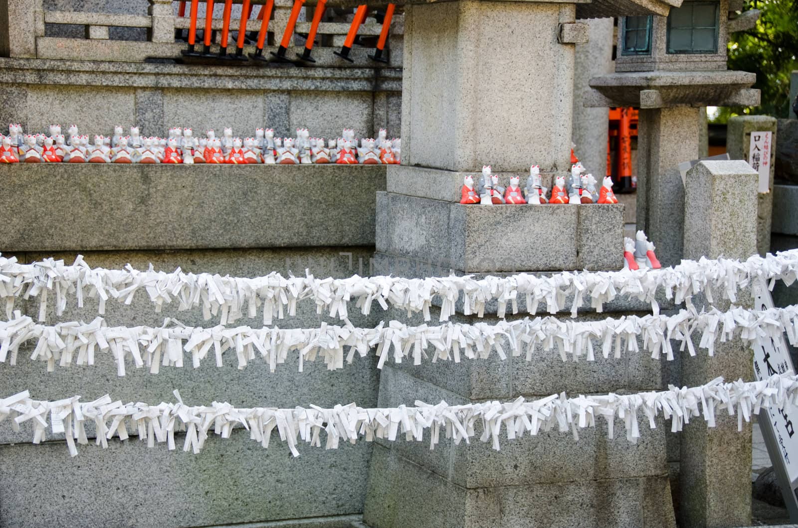 Omikuji are random fortunes written on strips of paper at Shinto shrines and Buddhist temples in Japan