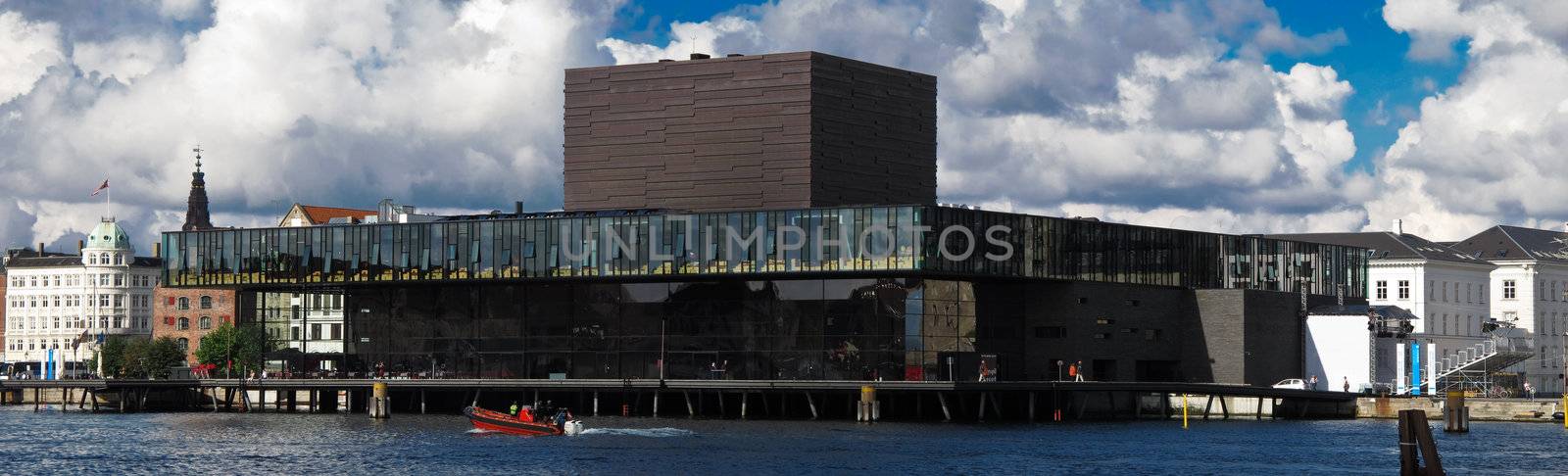 The building of the royal danish theatre on the harbor front of Copenhagen, Denmark