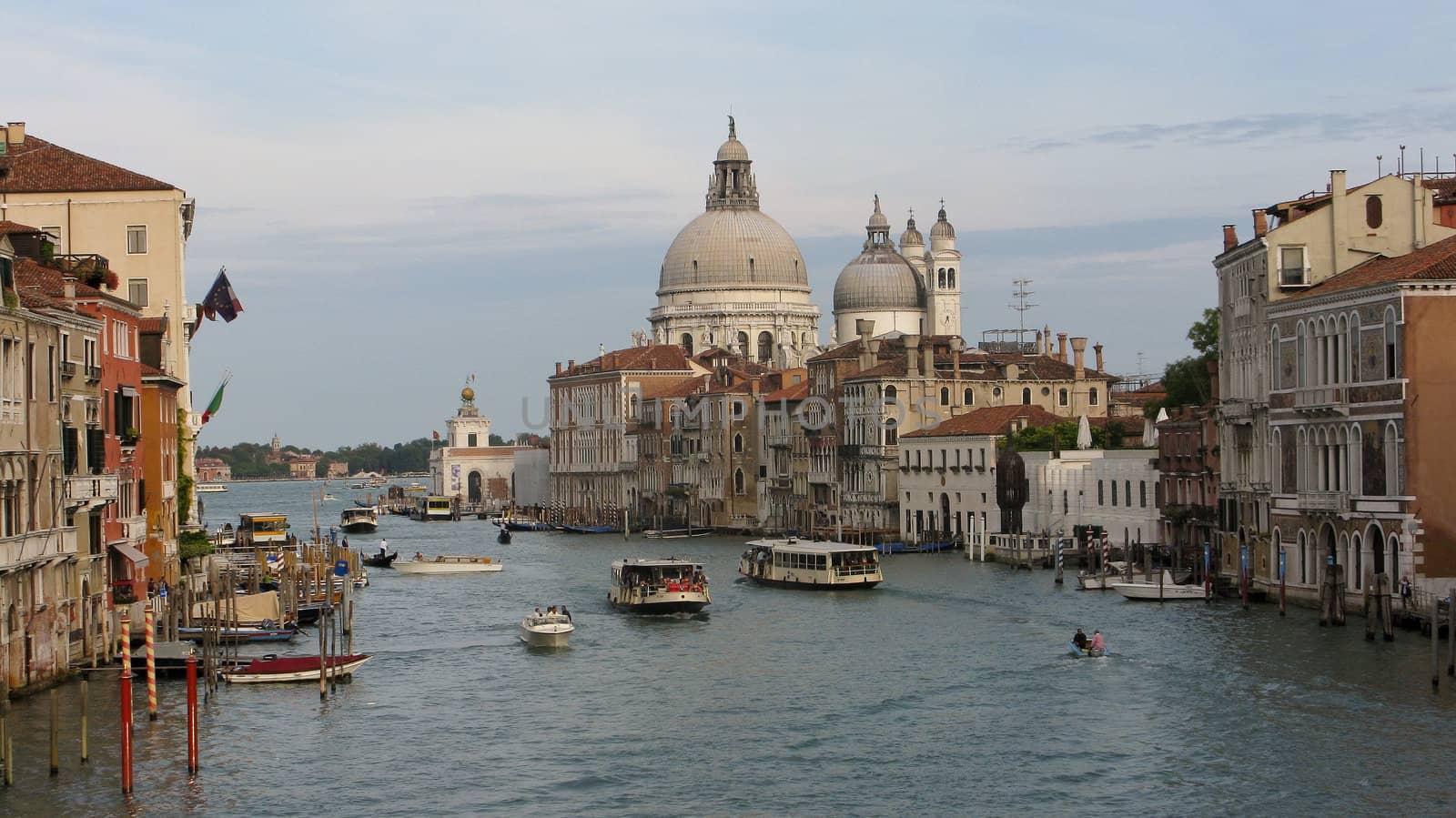 panorama of the grand canal in venice, italy