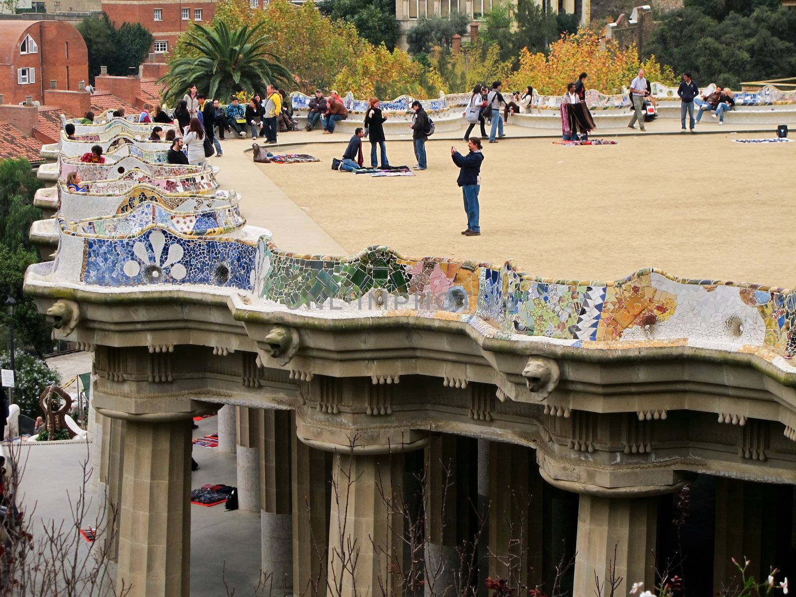 balcony of park guell by Arrxxx
