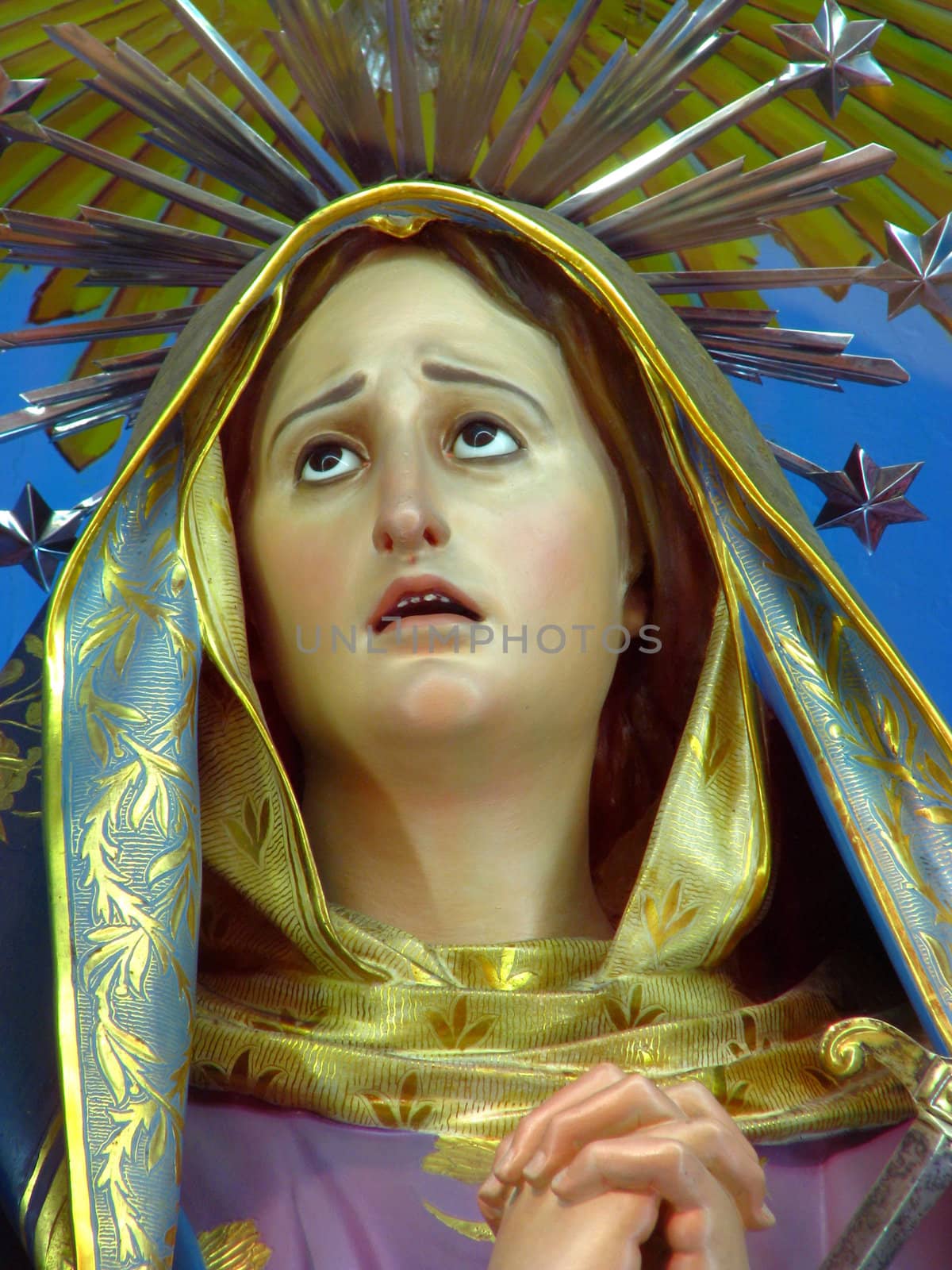 A detailed view of Our Lady of Sorrows in Zebbug, Malta.