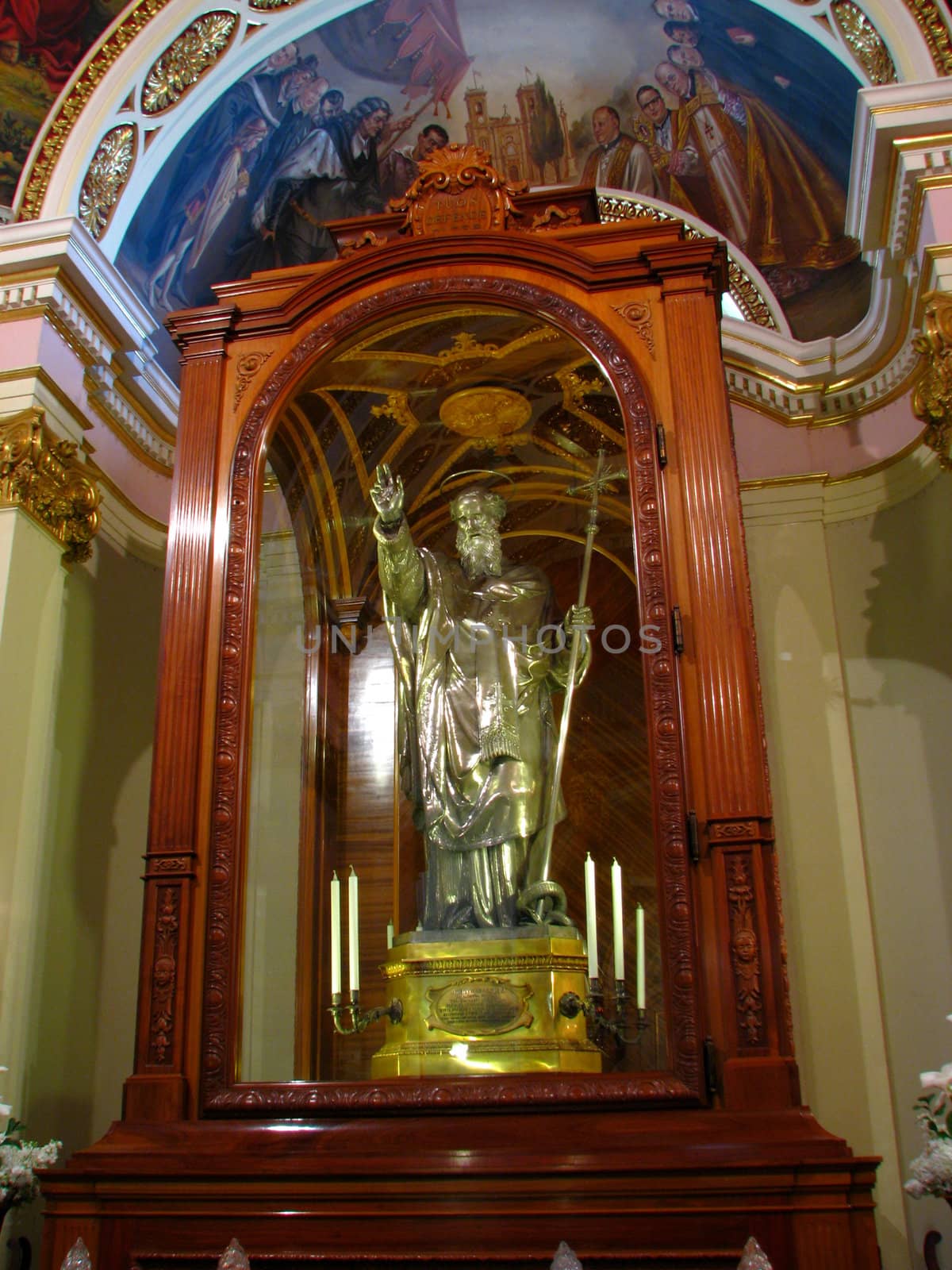 The silver statue of Saint Philip, Zebbug - Malta.