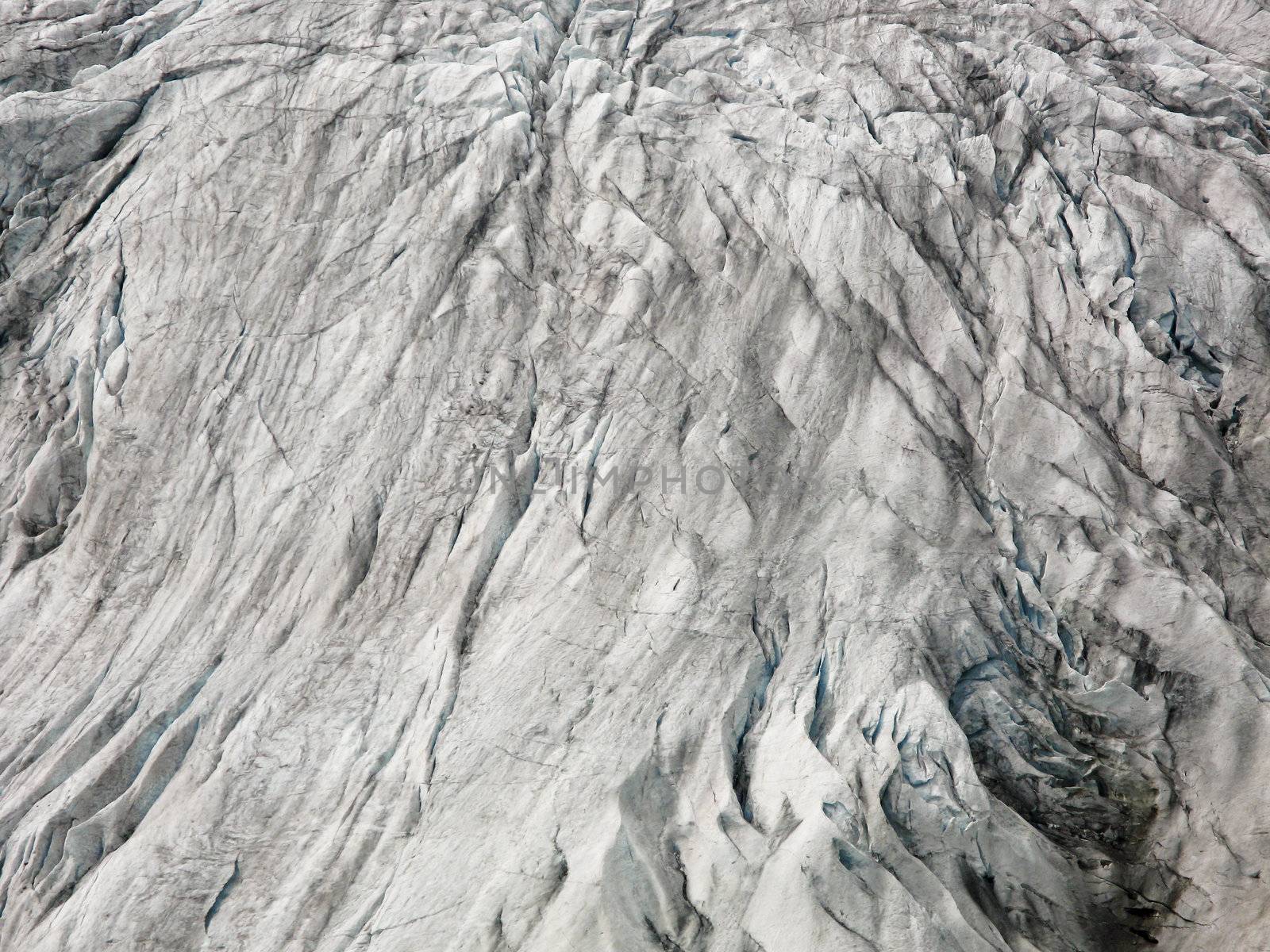 detail of a glacier, ice field, surface