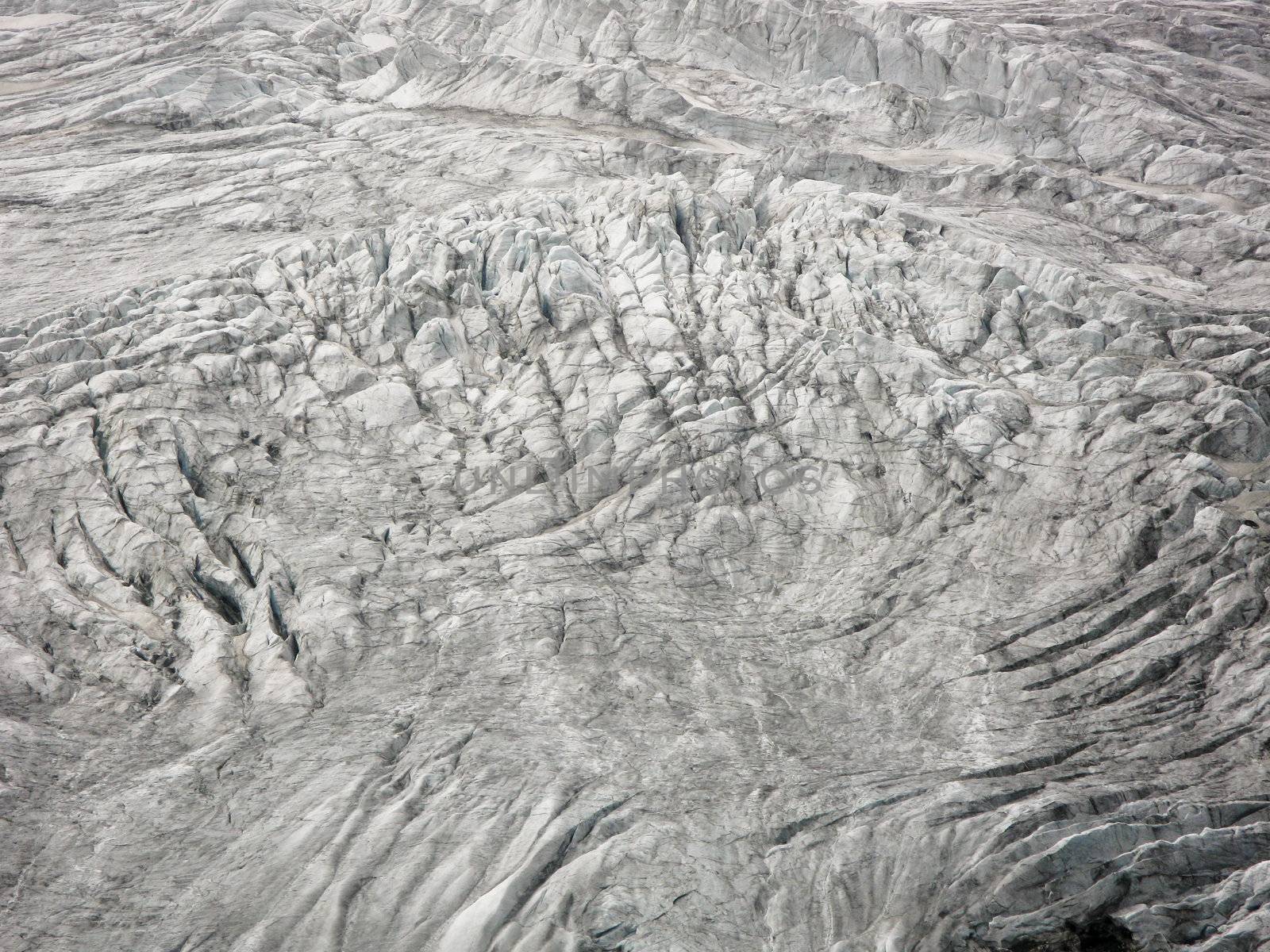 detail of a glacier, ice field, surface