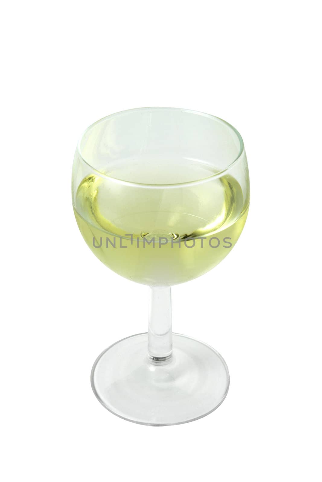 Glass of white wine by phovoir