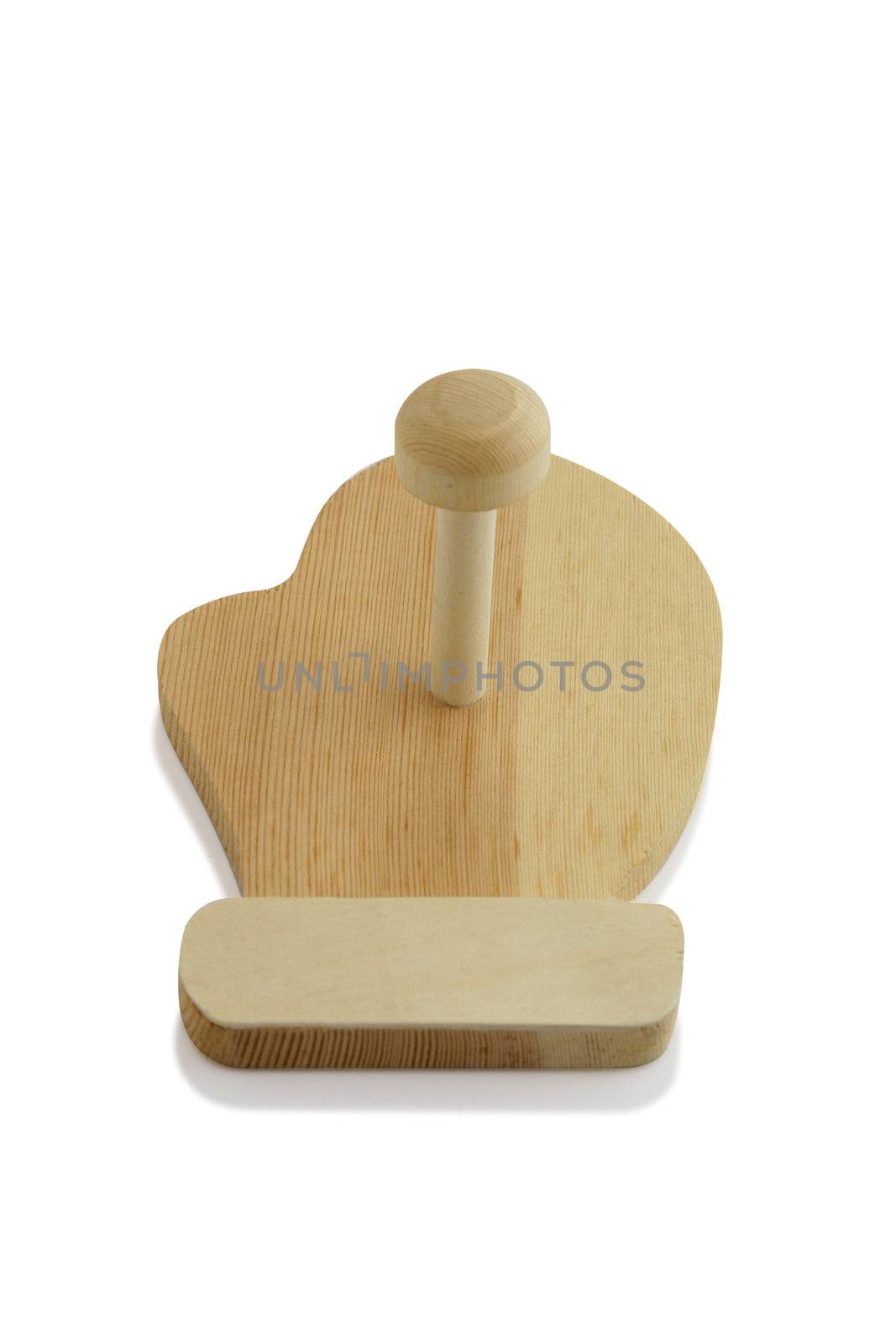 Wooden peg to hang oven glove by phovoir