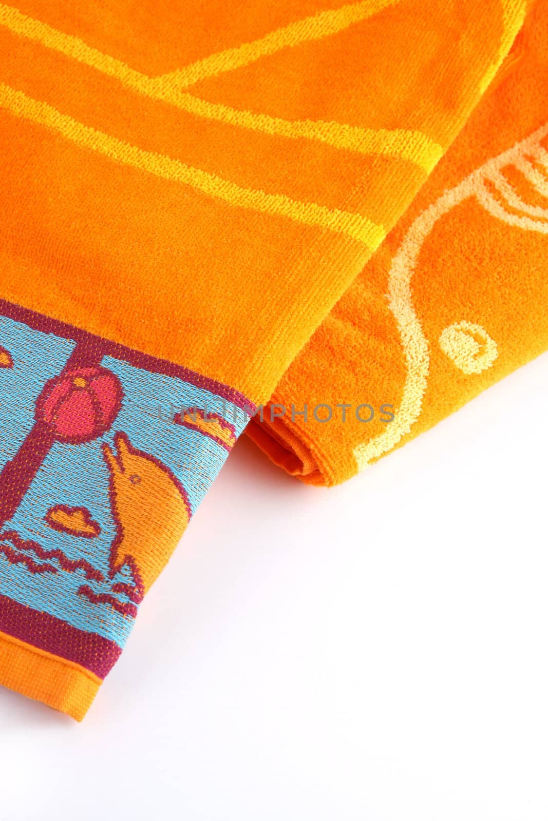 Orange beach towel by phovoir