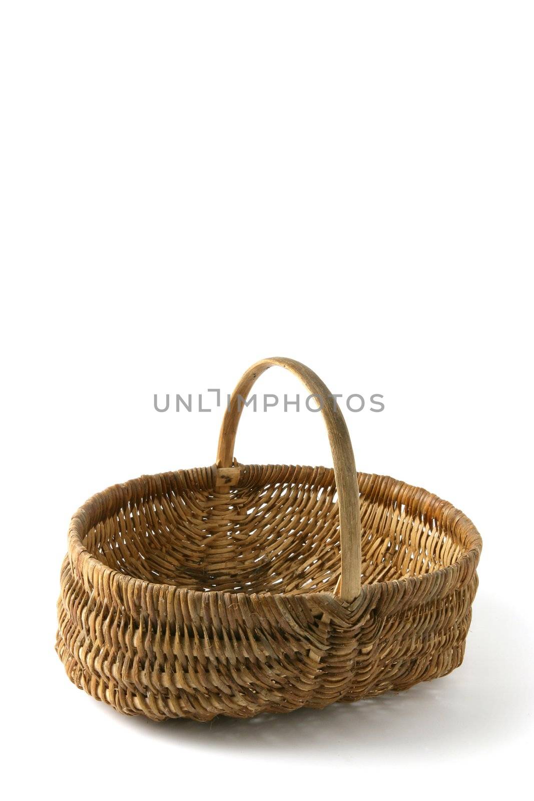 Empty wicker basket