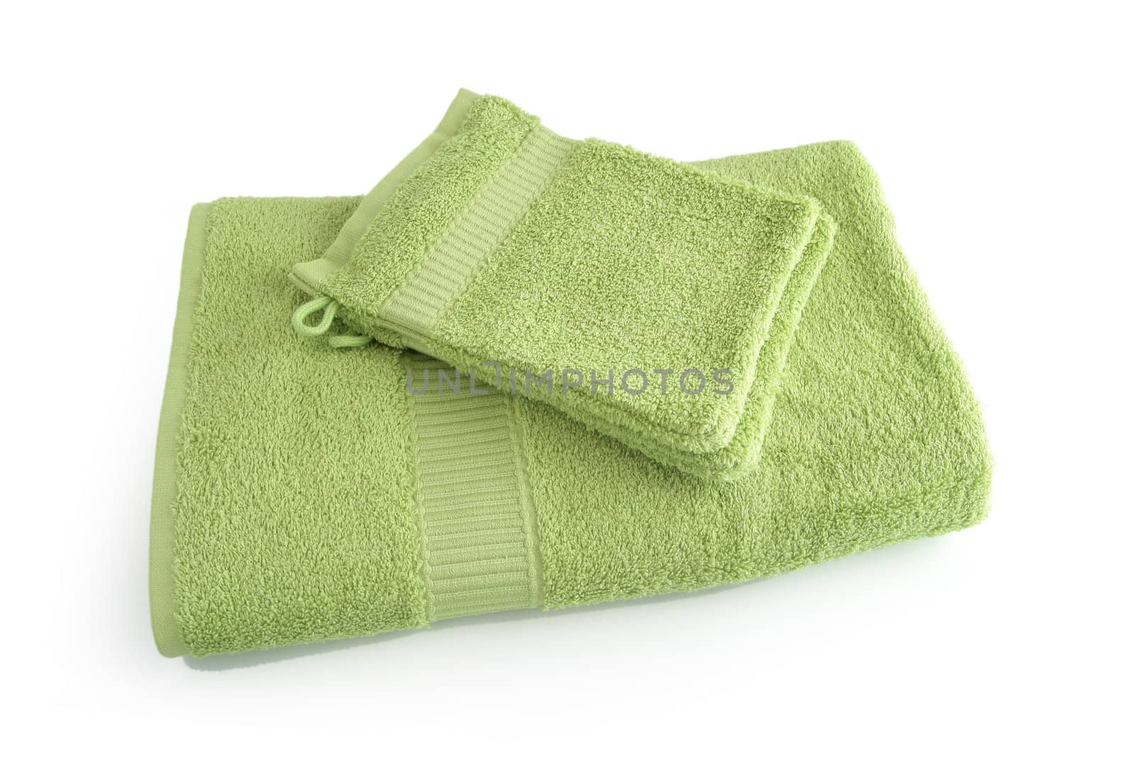 Green towel bale