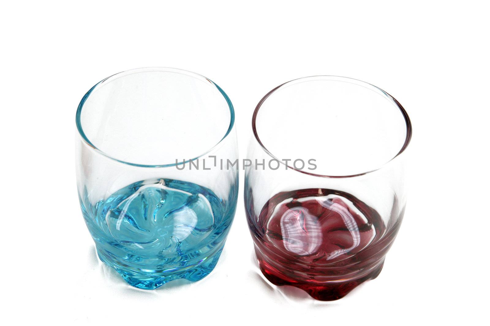 Colorful glass goblets