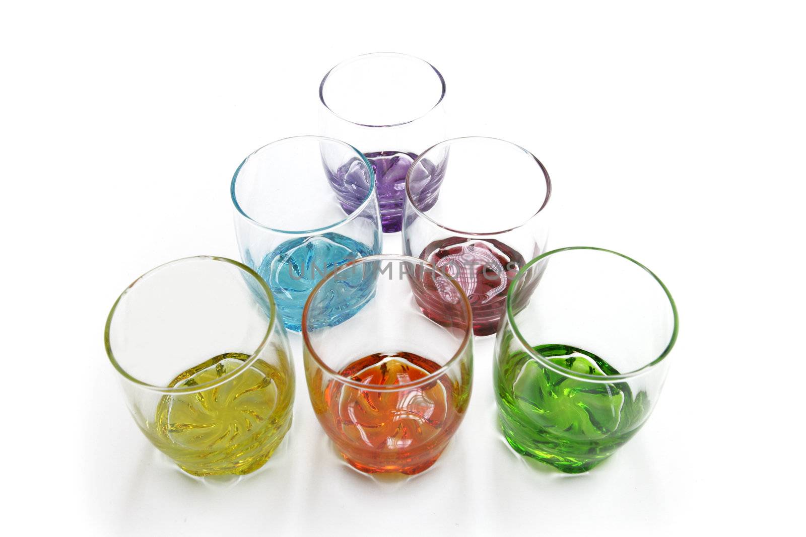 Colorful drinking glasses by phovoir