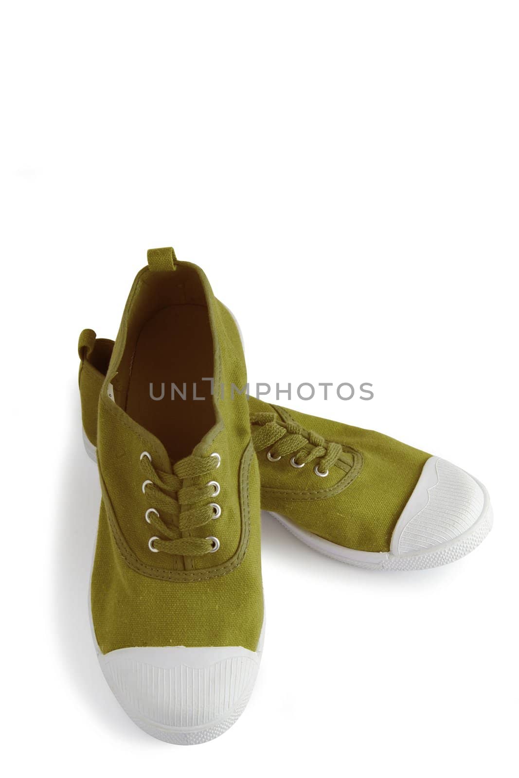 Green sneakers