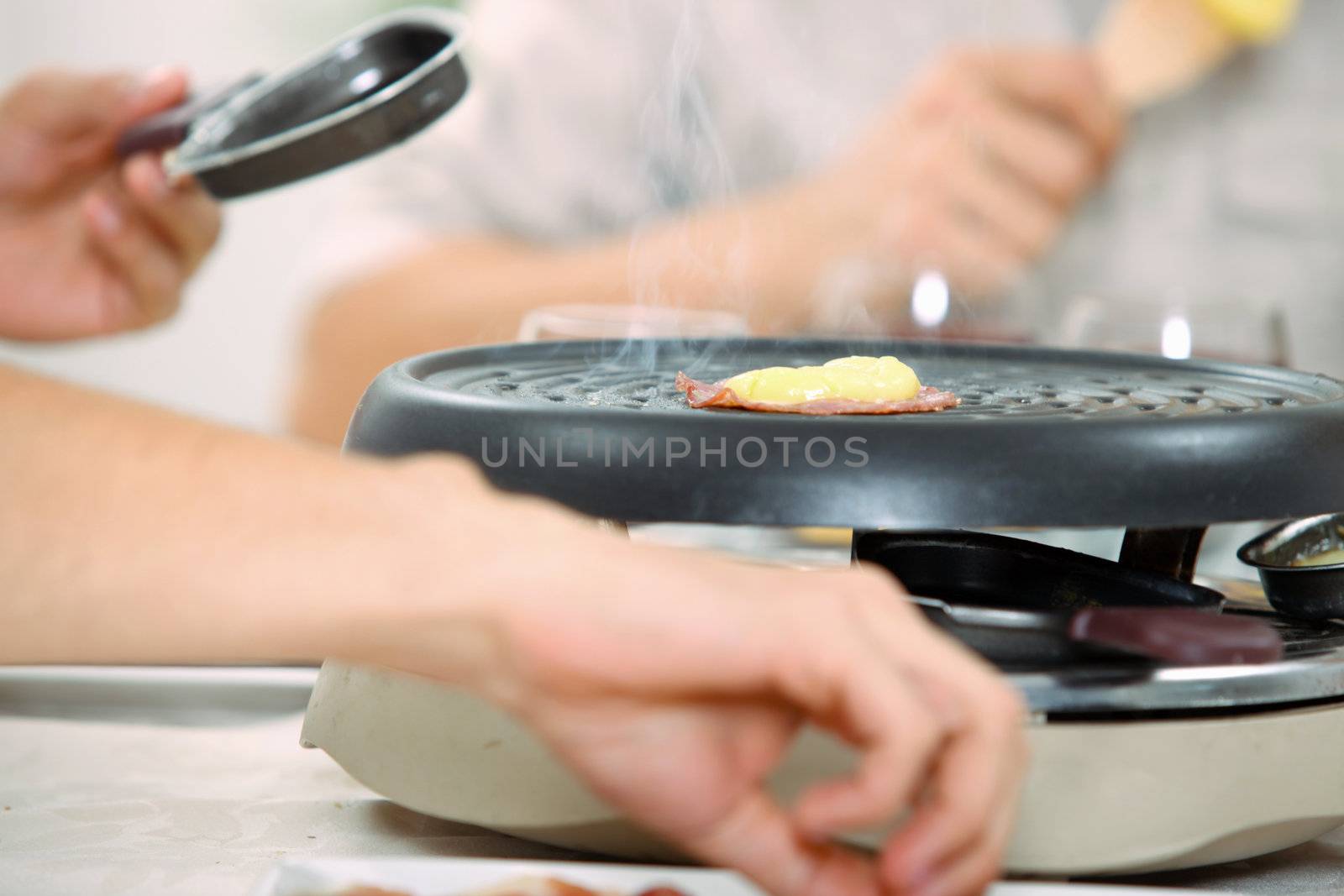 modern electric raclette grill